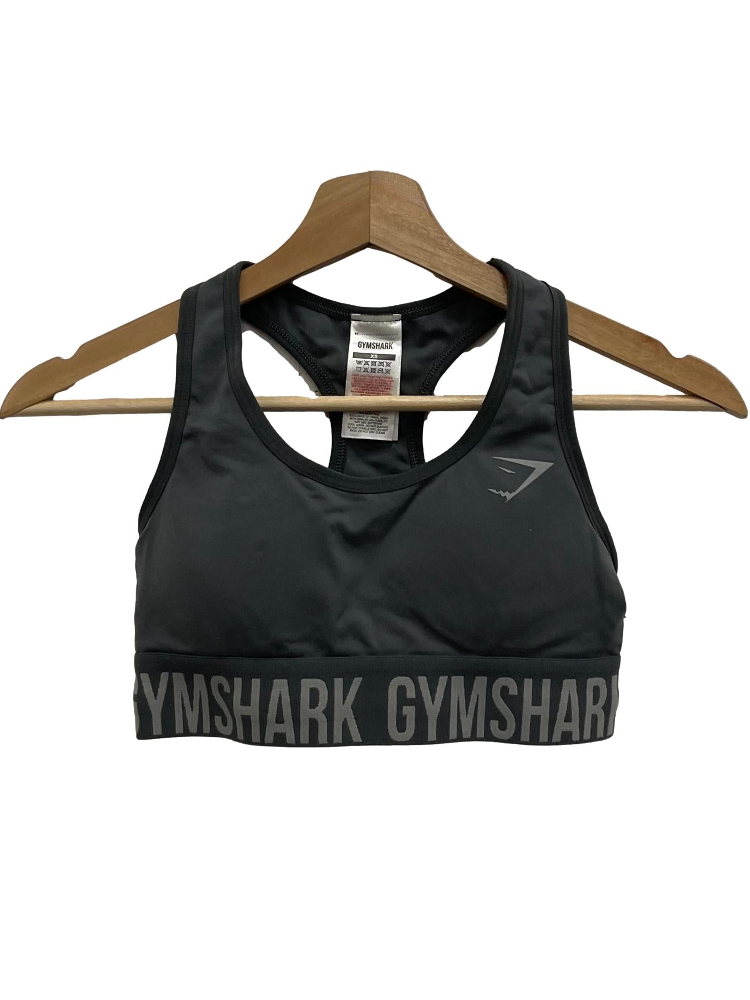 Gymshark Light Grey Logo Band Sports Bra