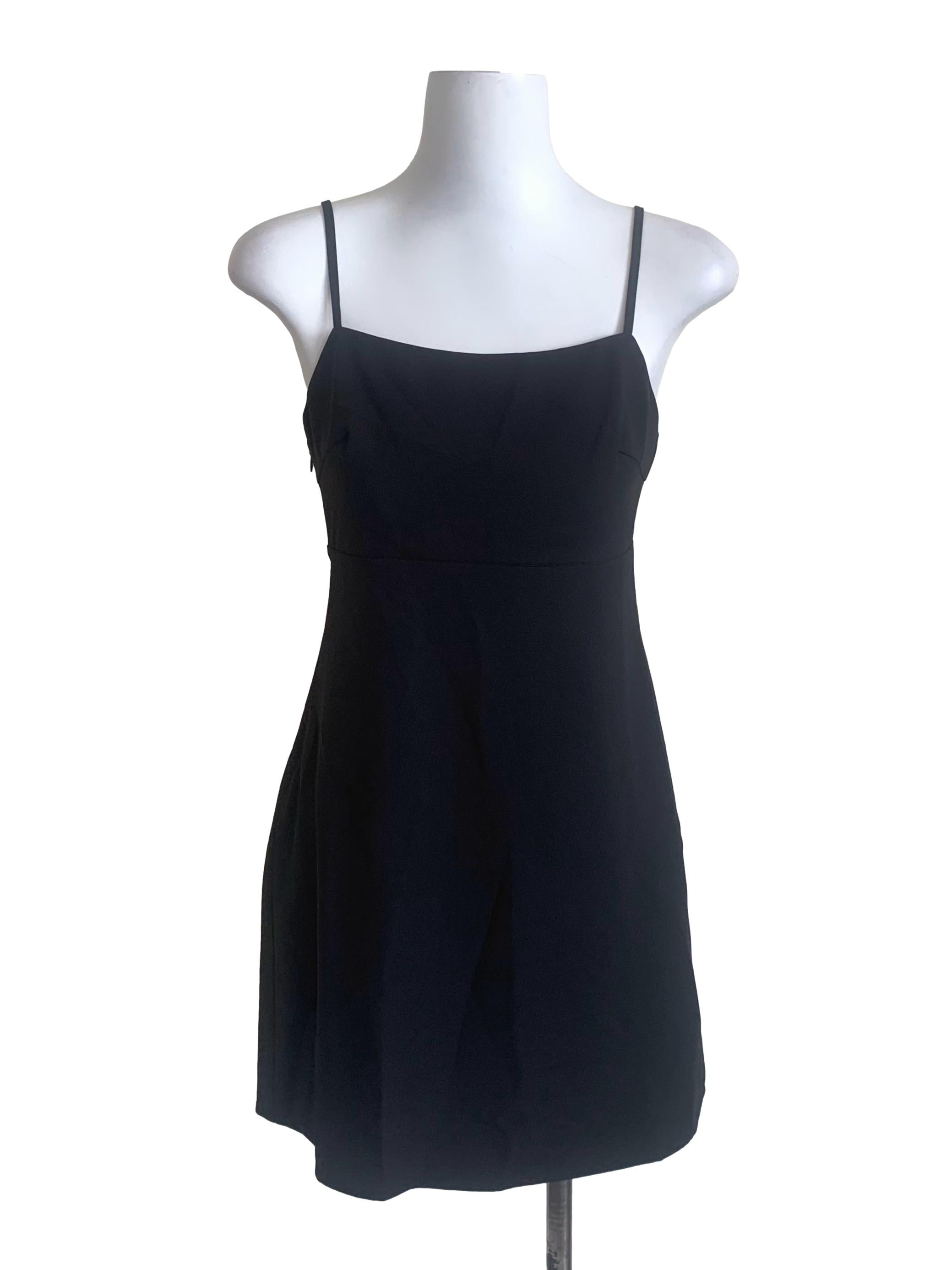 Ebony Black A-Line Dress