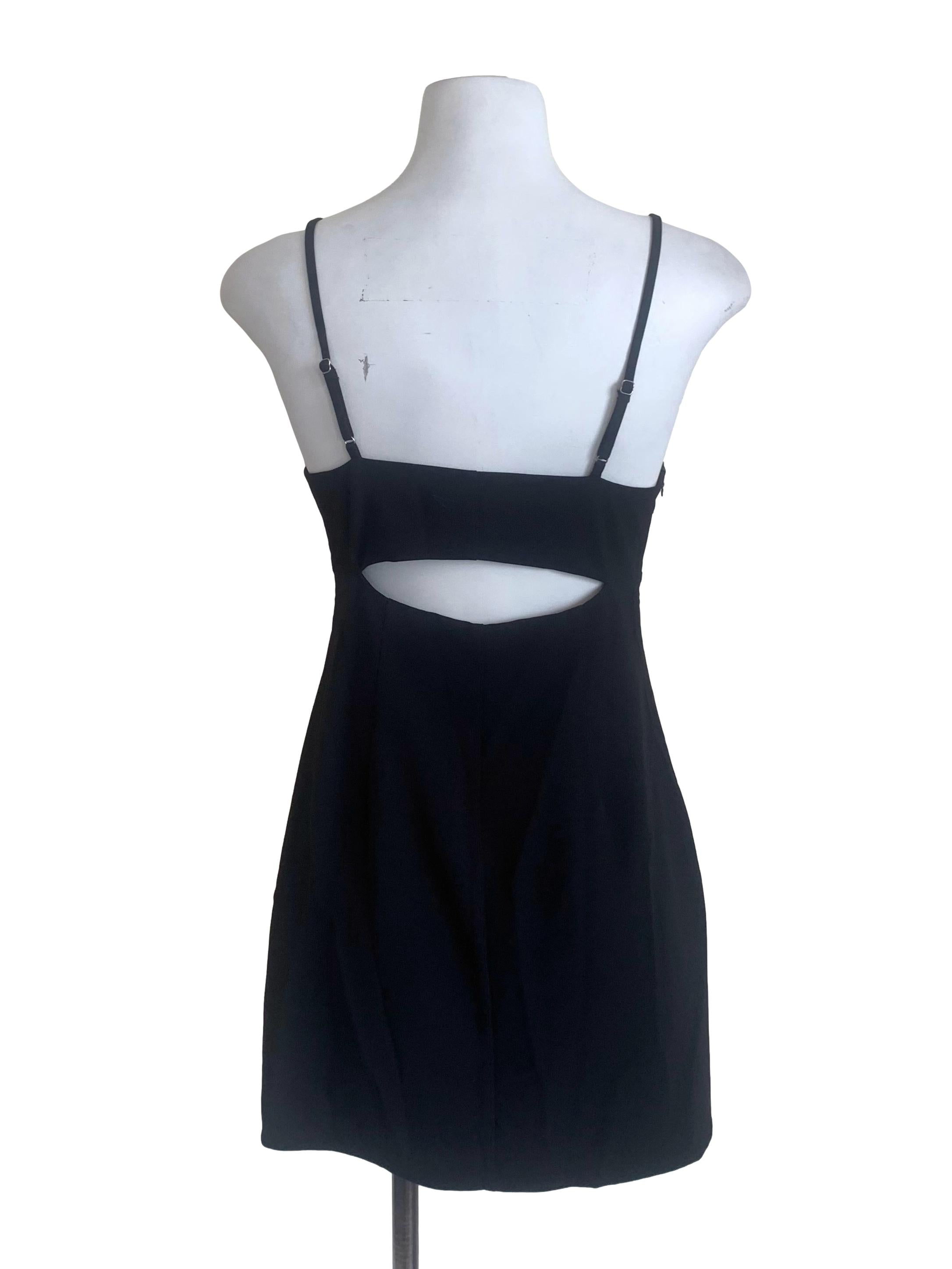 Ebony Black A-Line Dress