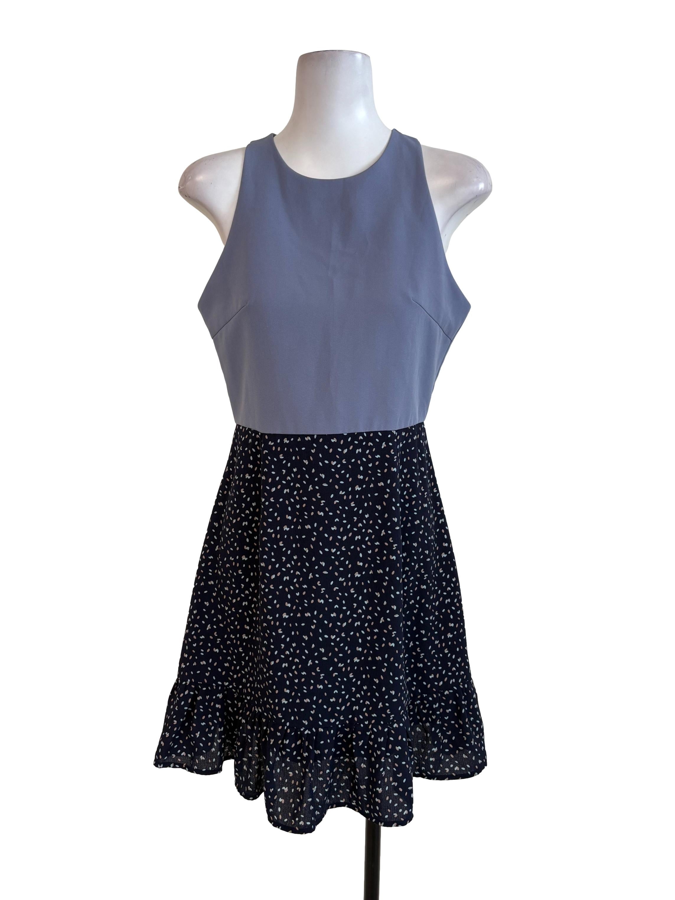 Blue Dot Bottom Ruffled Dress