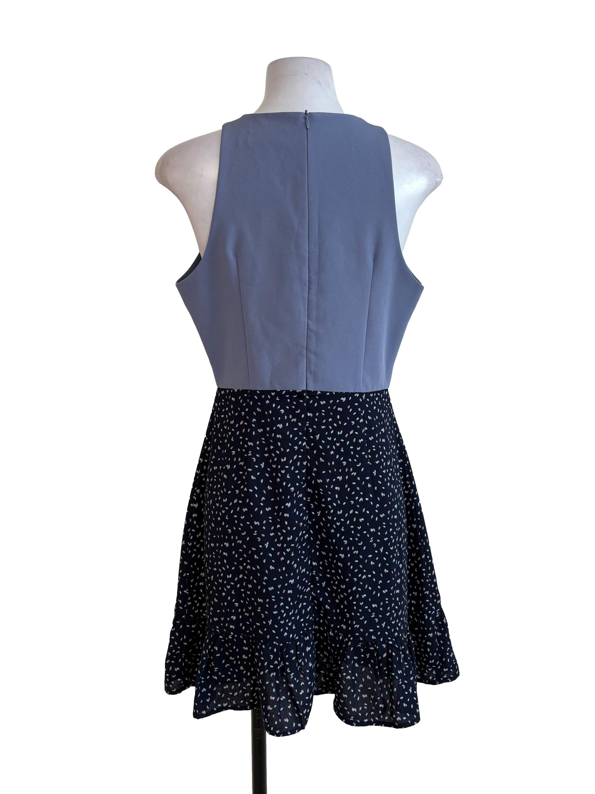 Blue Dot Bottom Ruffled Dress
