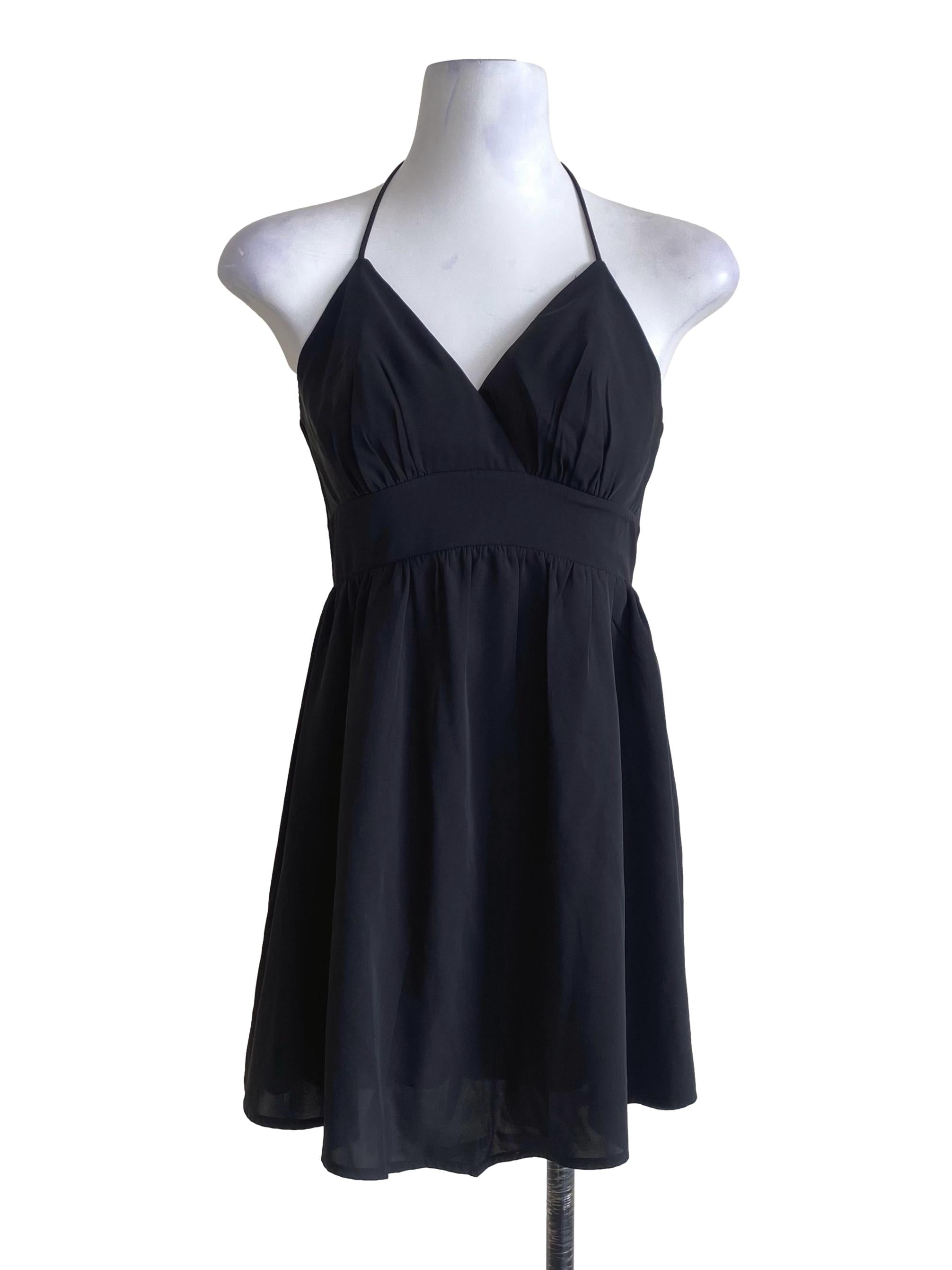 Sable Black Halter Dress