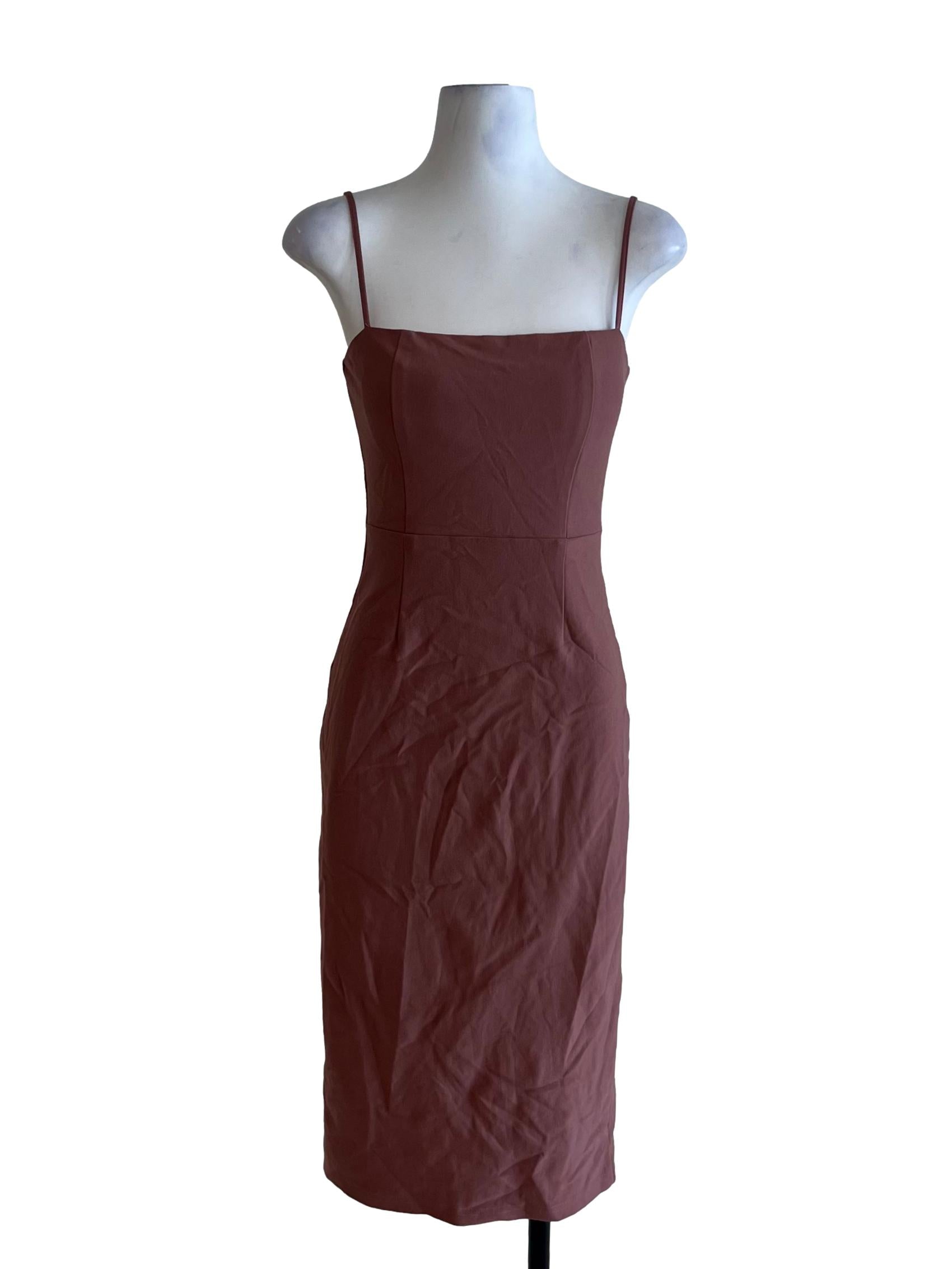 Blush Pink Spaghetti Strap A-Line Dress