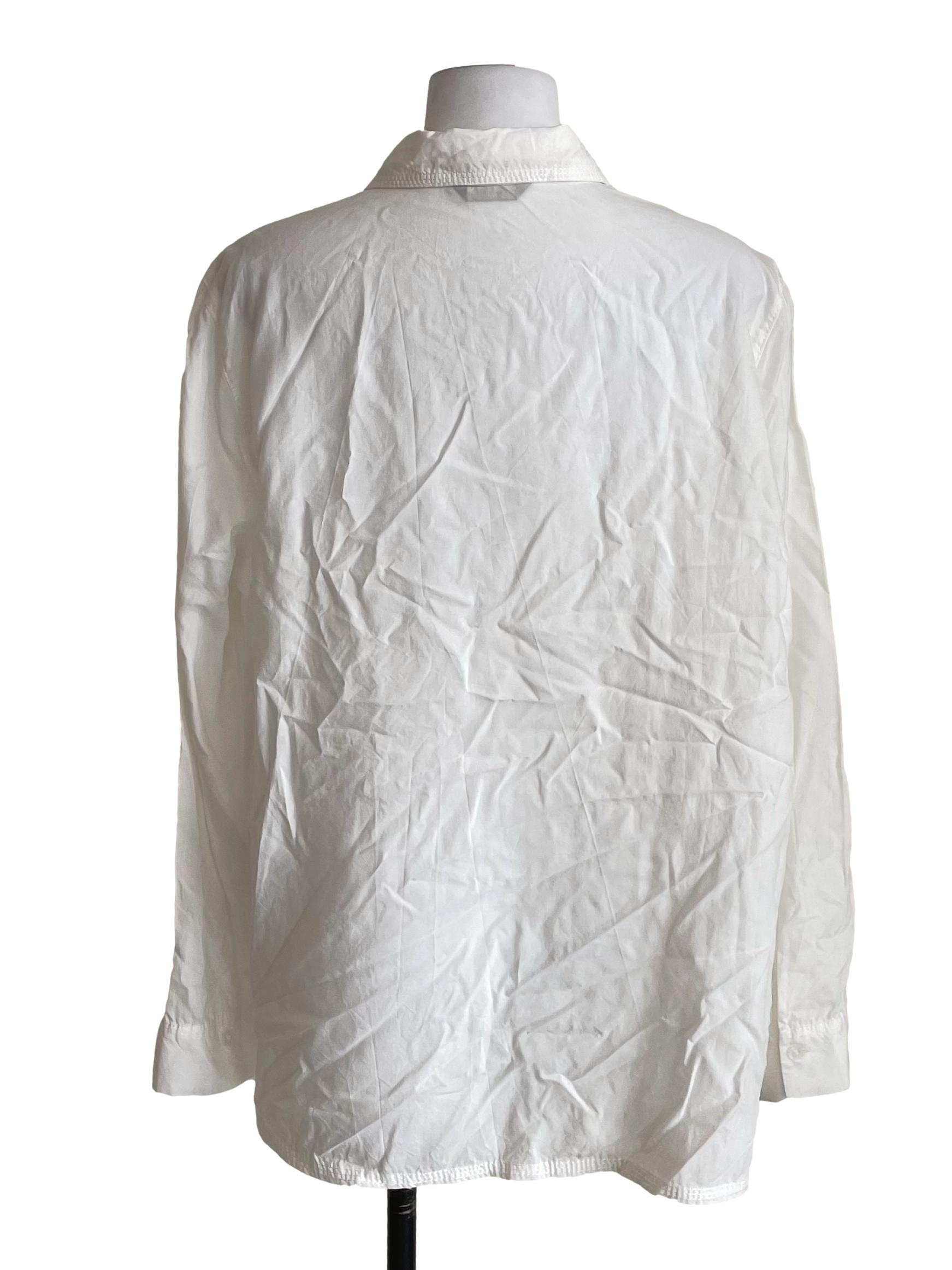 White Button Down Wide Shirt