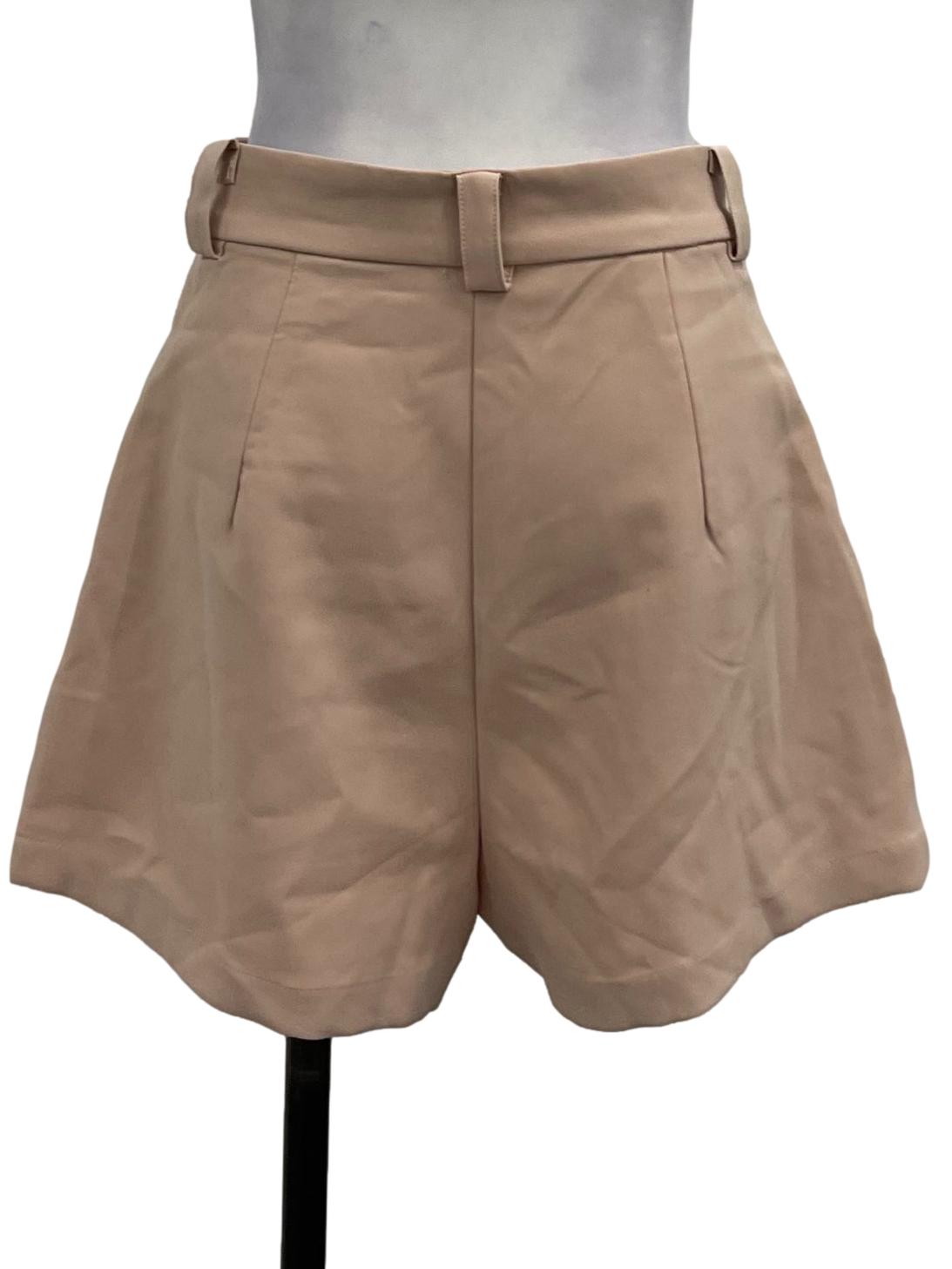 The Style Soiree Peach Pink Pleat Shorts
