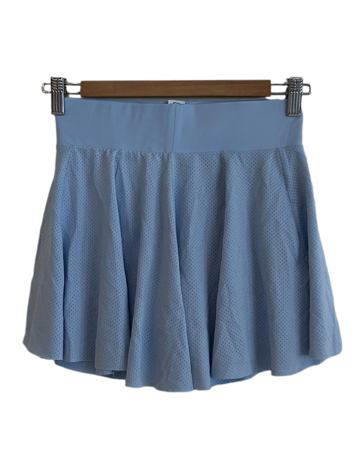 Baby Blue Skirt With Shorts