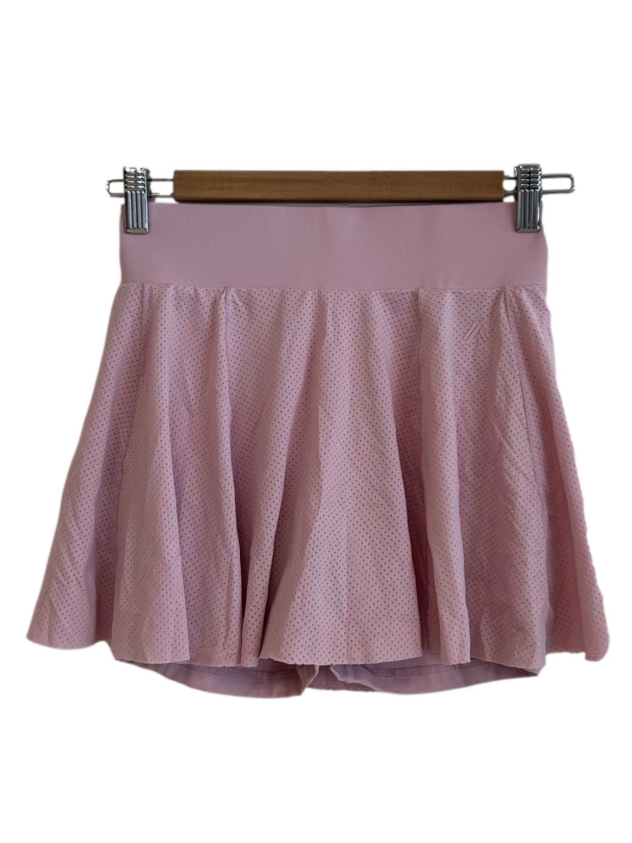 Rose Pink Skirt With Shorts