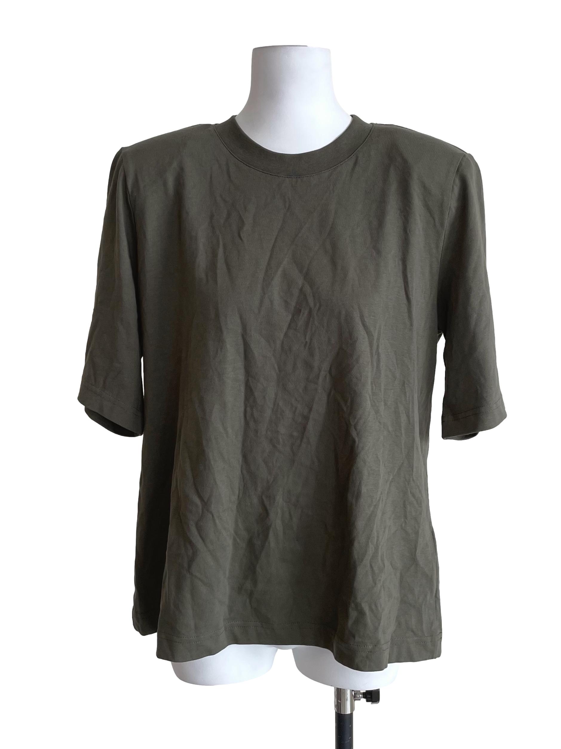 Crocodile Green Broad Shoulder Tee