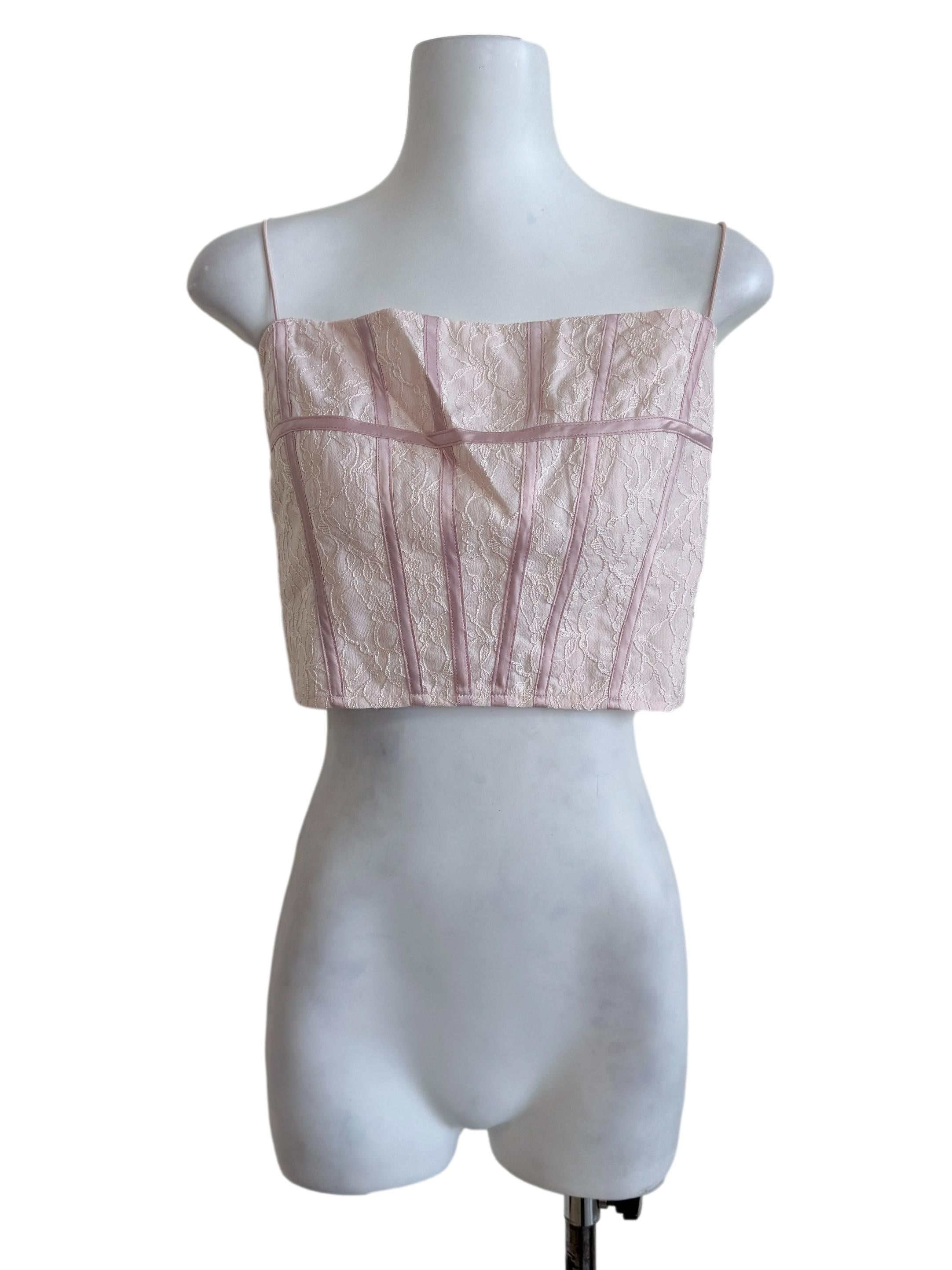 Flamingo Pink Lace Sleeveless Top