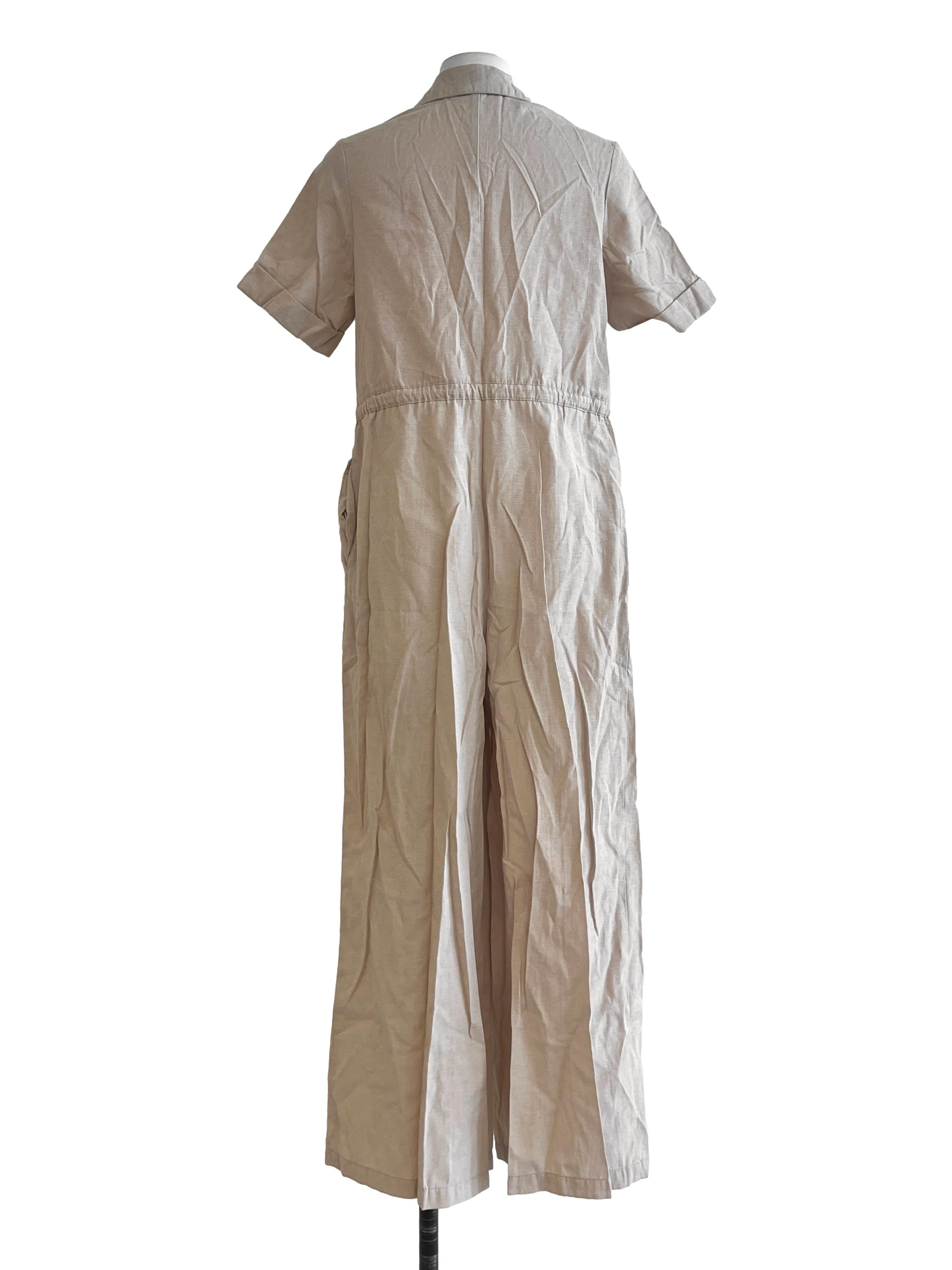 Nude Brown Shirt Jumpsuit TTR