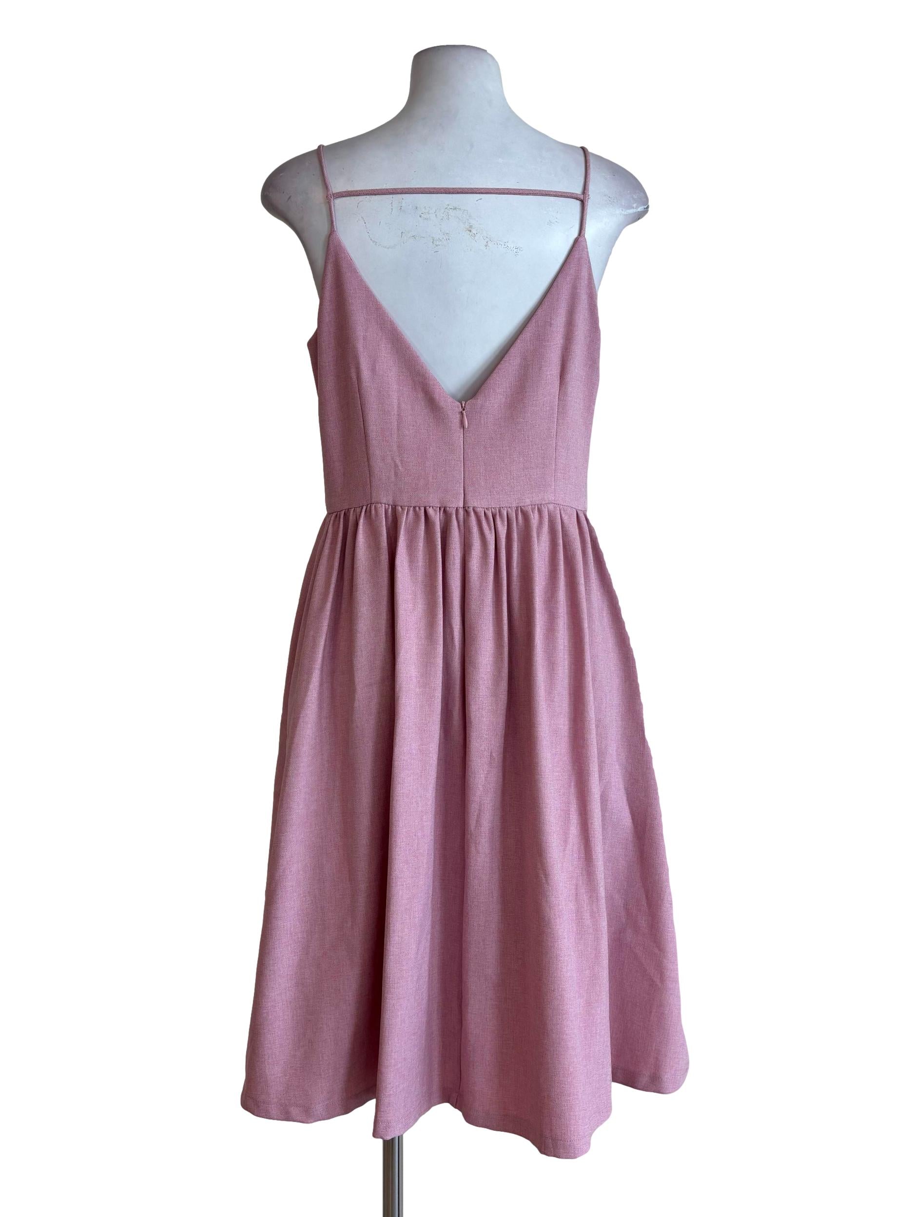 Pink Spaghetti Strap Dress