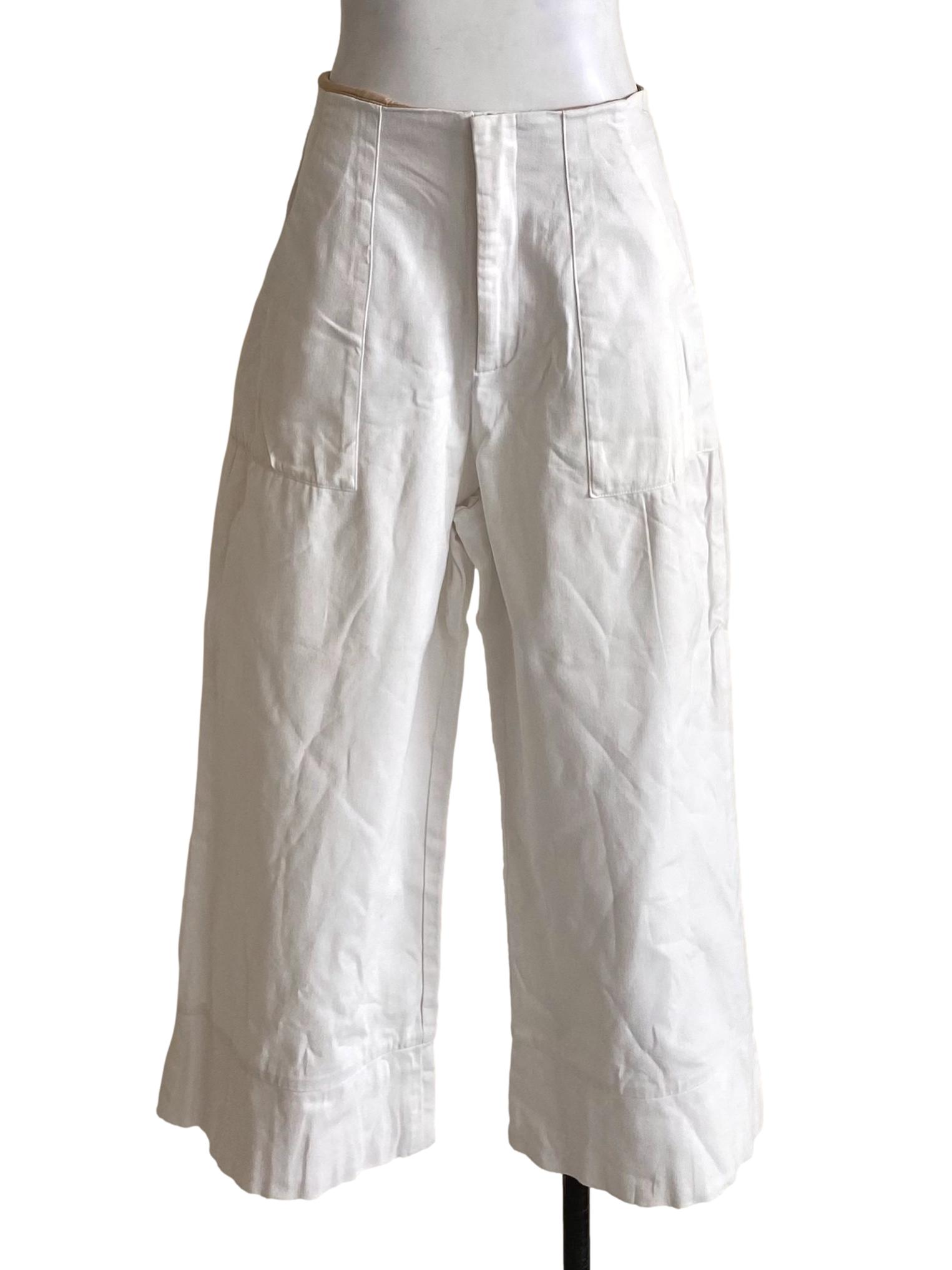 Porcelain White Wide Leg Pants LB