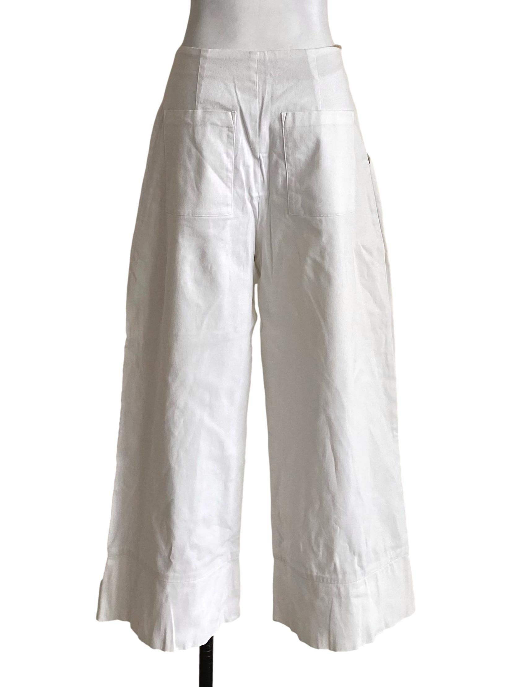 Porcelain White Wide Leg Pants LB