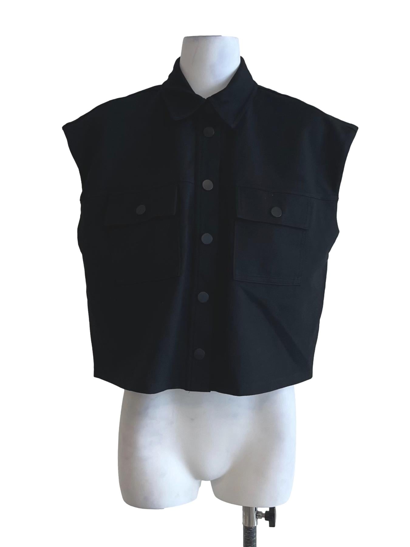 Black Wing Collar Blouse