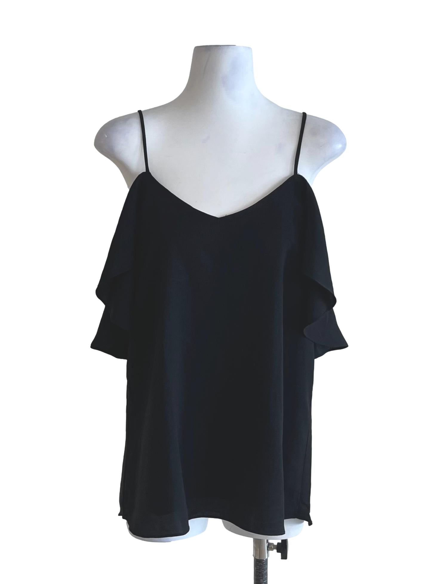 Black Spaghetti Strap Sleeveless Top