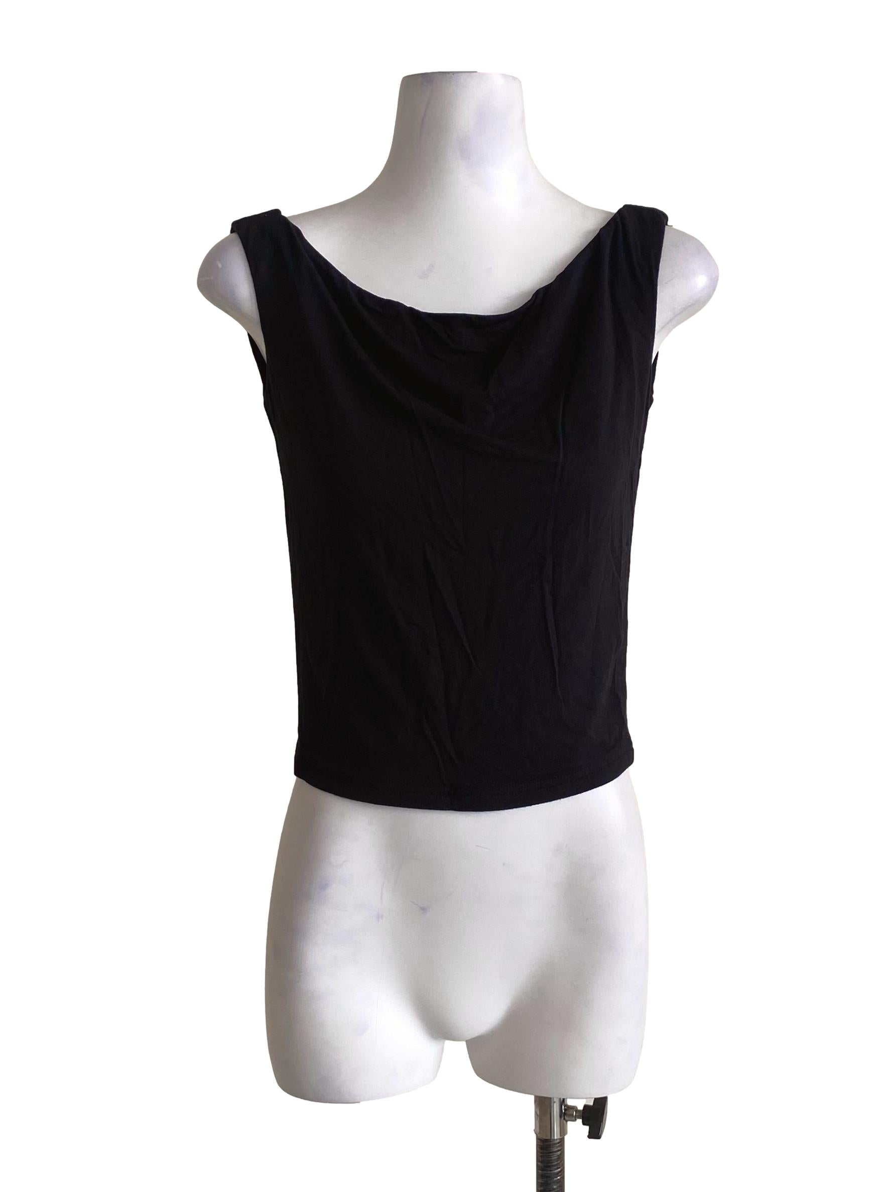 Pitch Black Jewel Sleeveless Top TTR