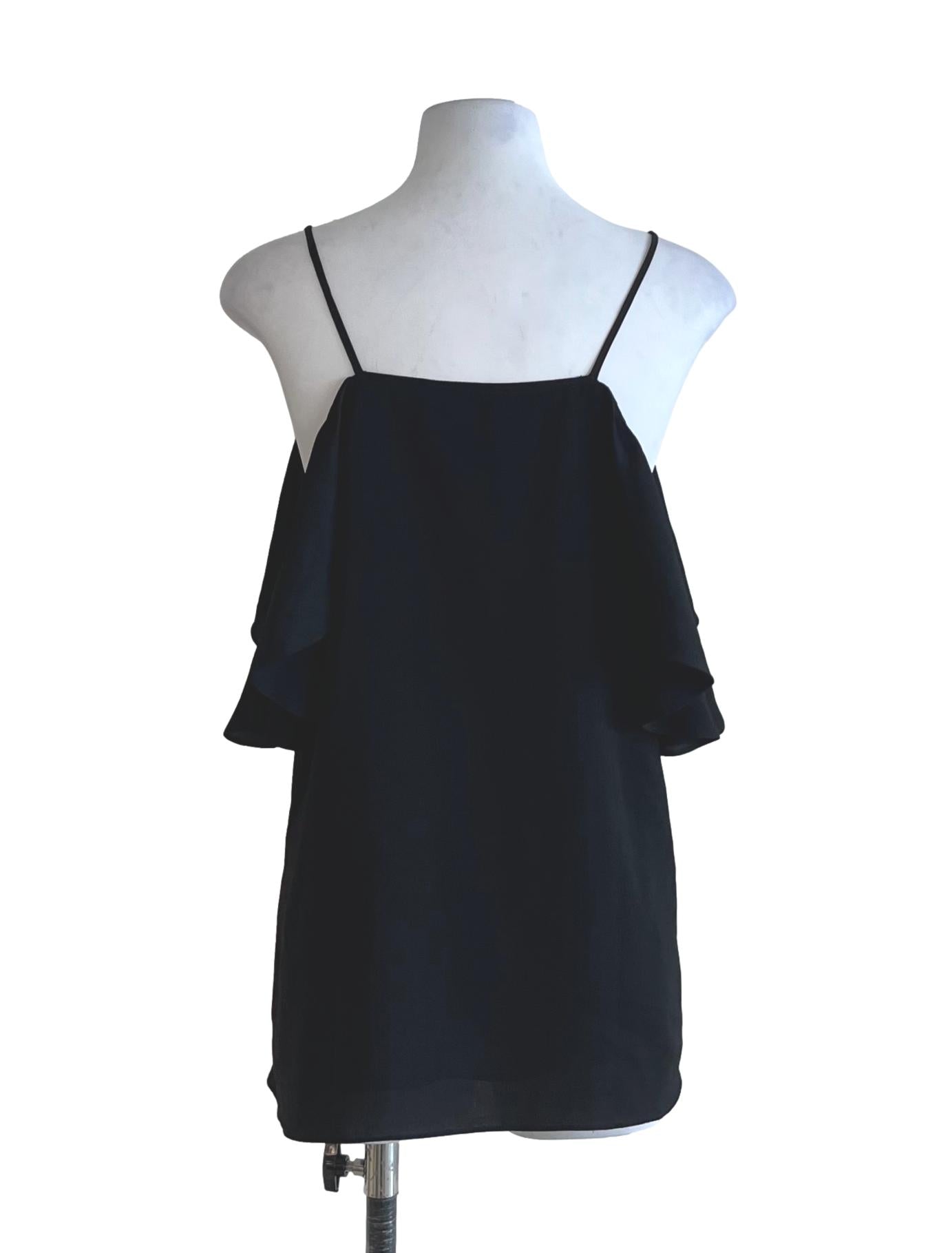 Black Spaghetti Strap Sleeveless Top