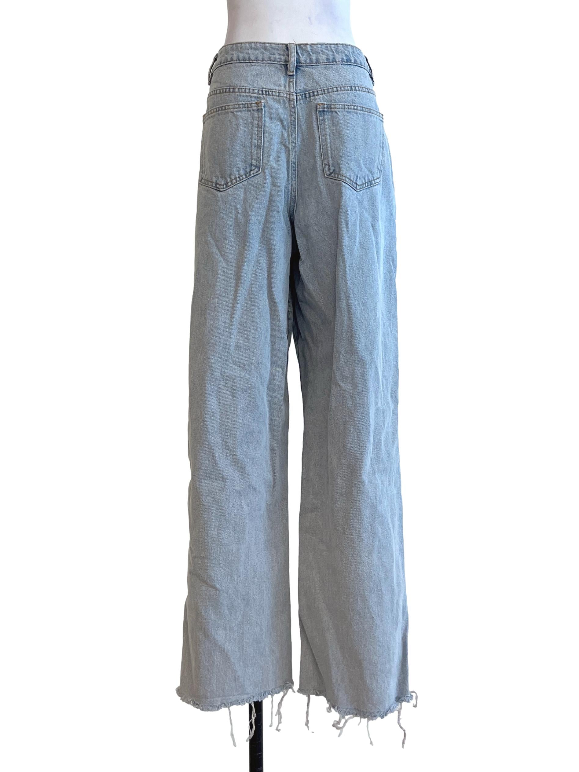 Sky Blue Wide Leg Jeans LB