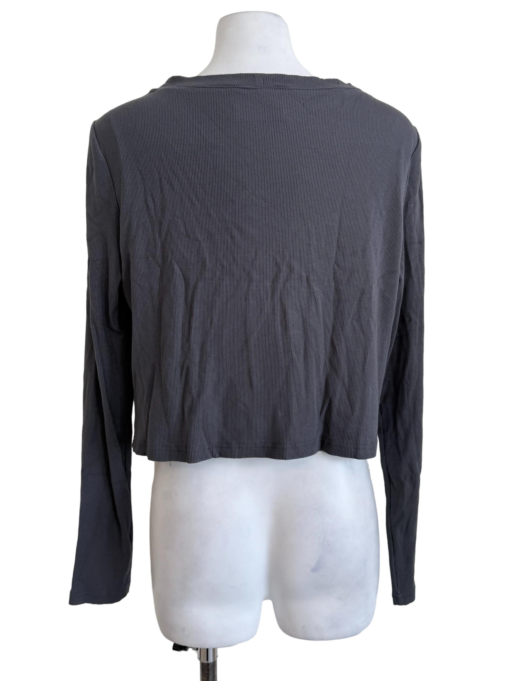 Iron Grey Long Sleeves Cardigan