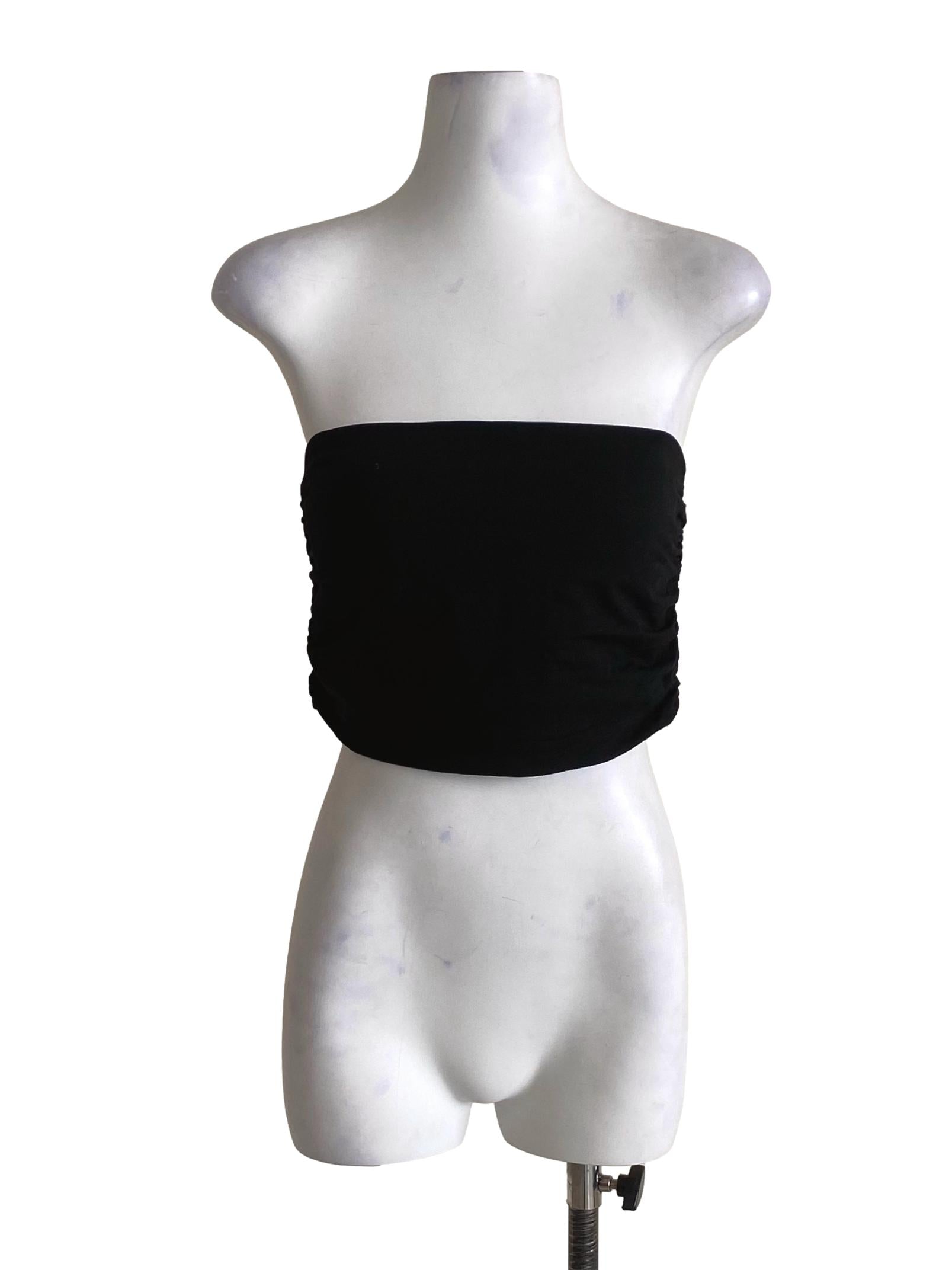 Grease Black Strapless Crop Top TTR