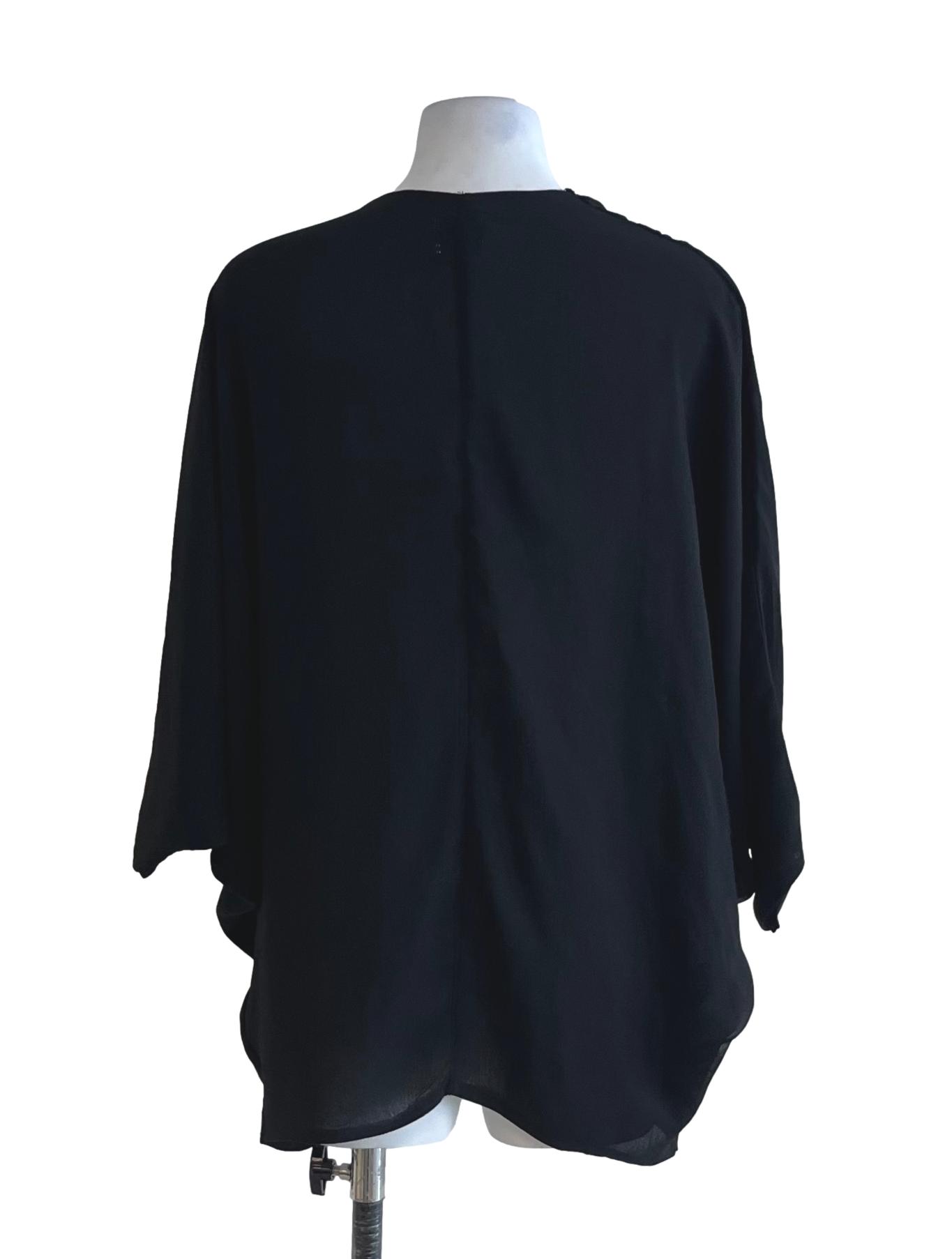 Black Plain Open Front Jacket