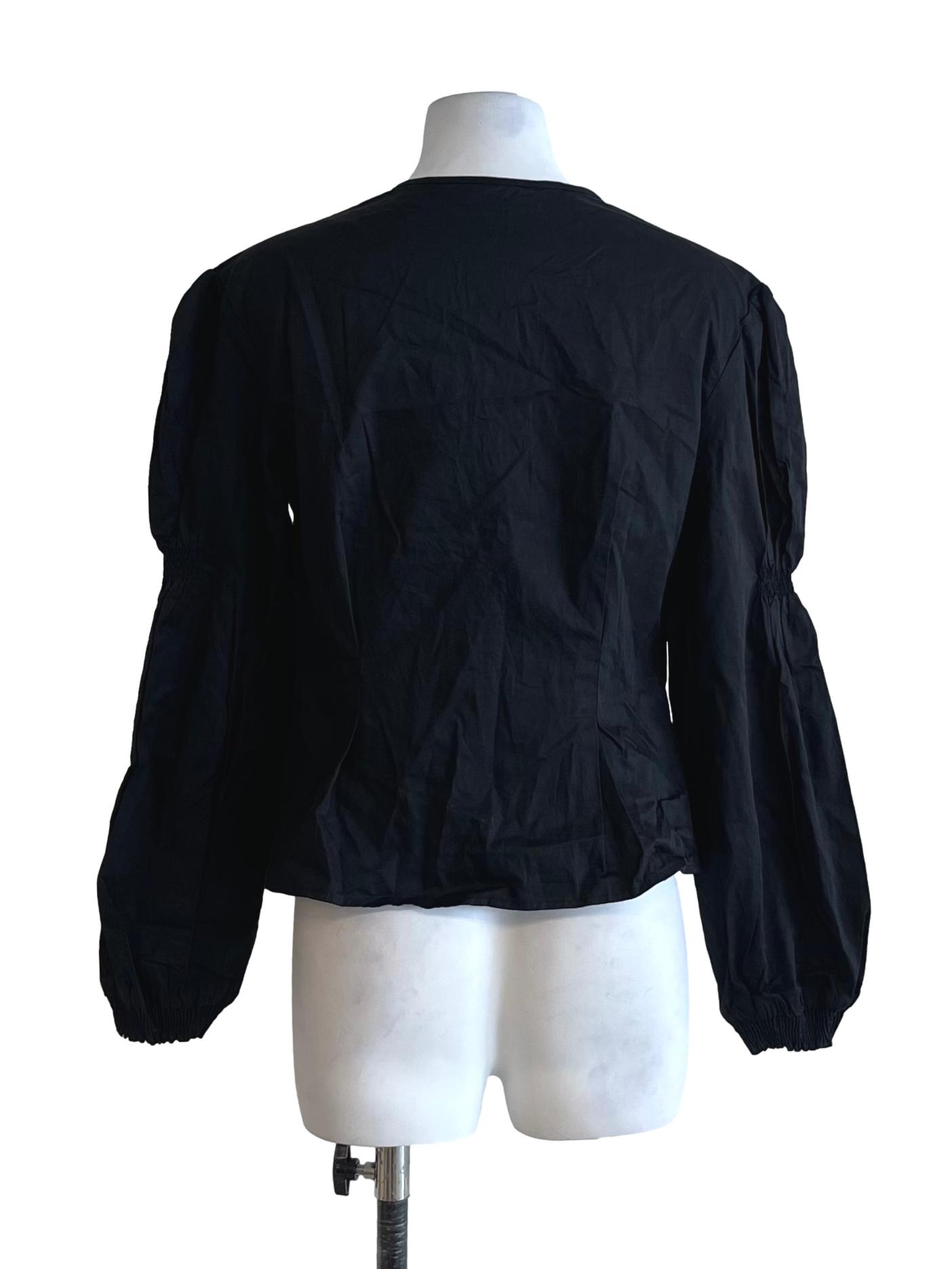 Black V-Neckline Blouse