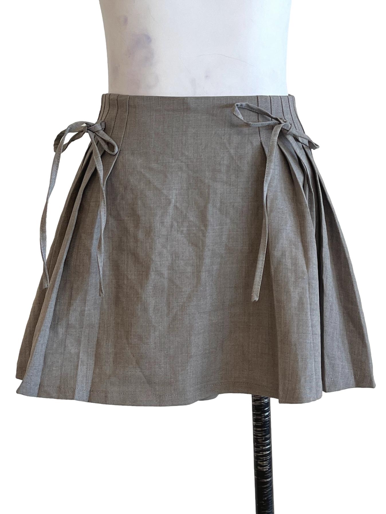Ash Grey A-Line Skirt