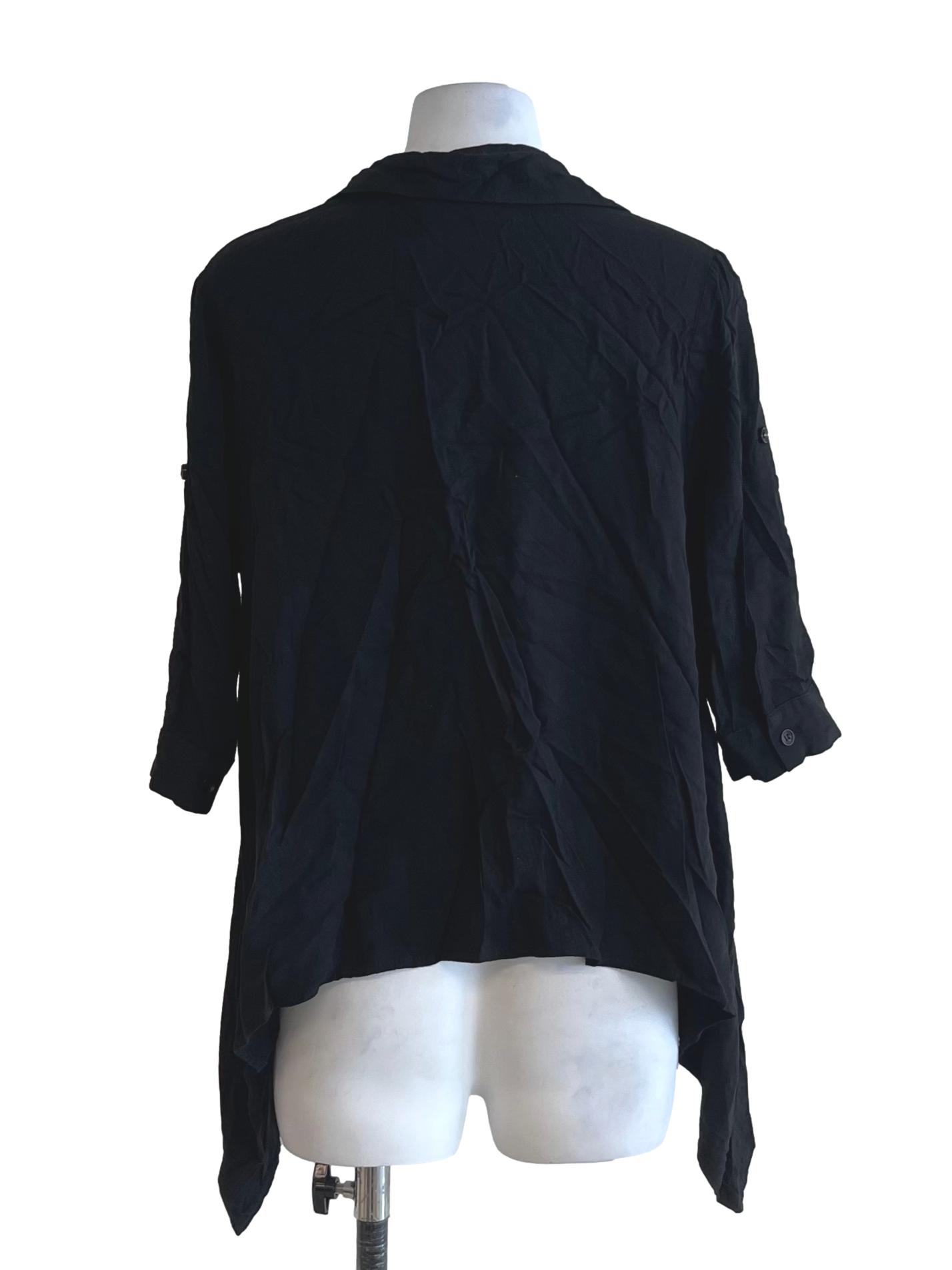 Black Wing Collar Blouse