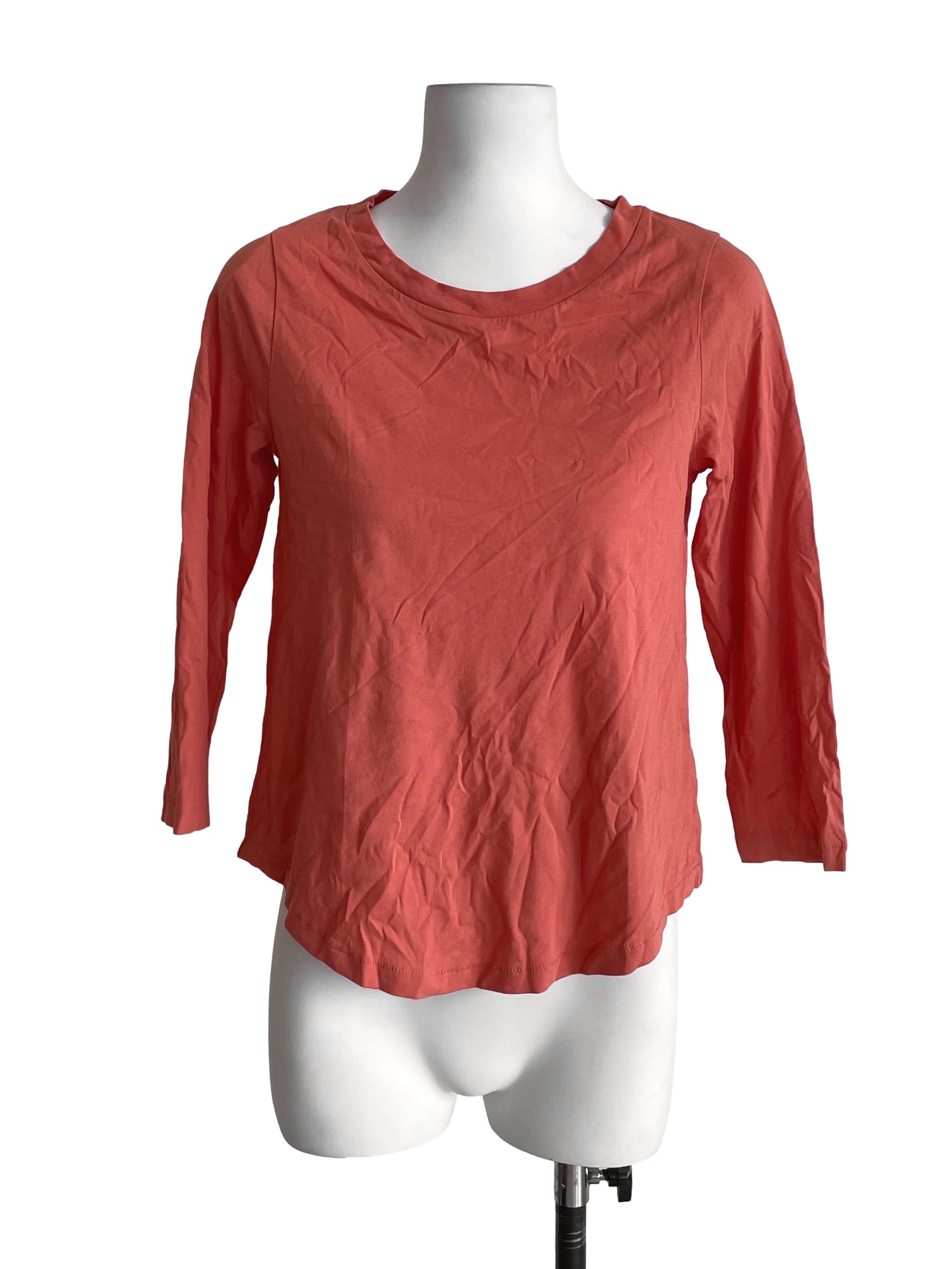 Orange Long Sleeves Top