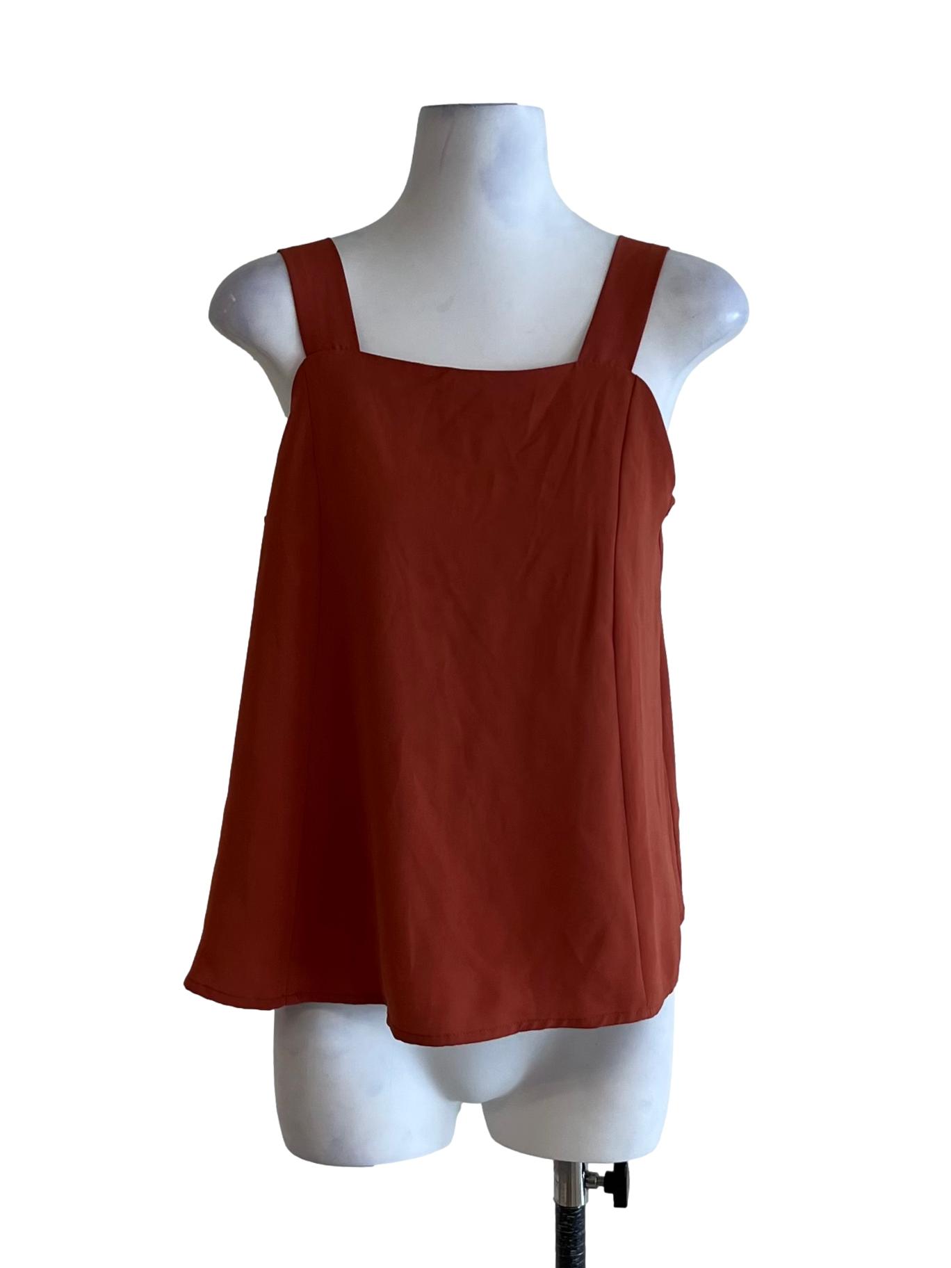 Strawberry Square Neckline Sleeveless Top