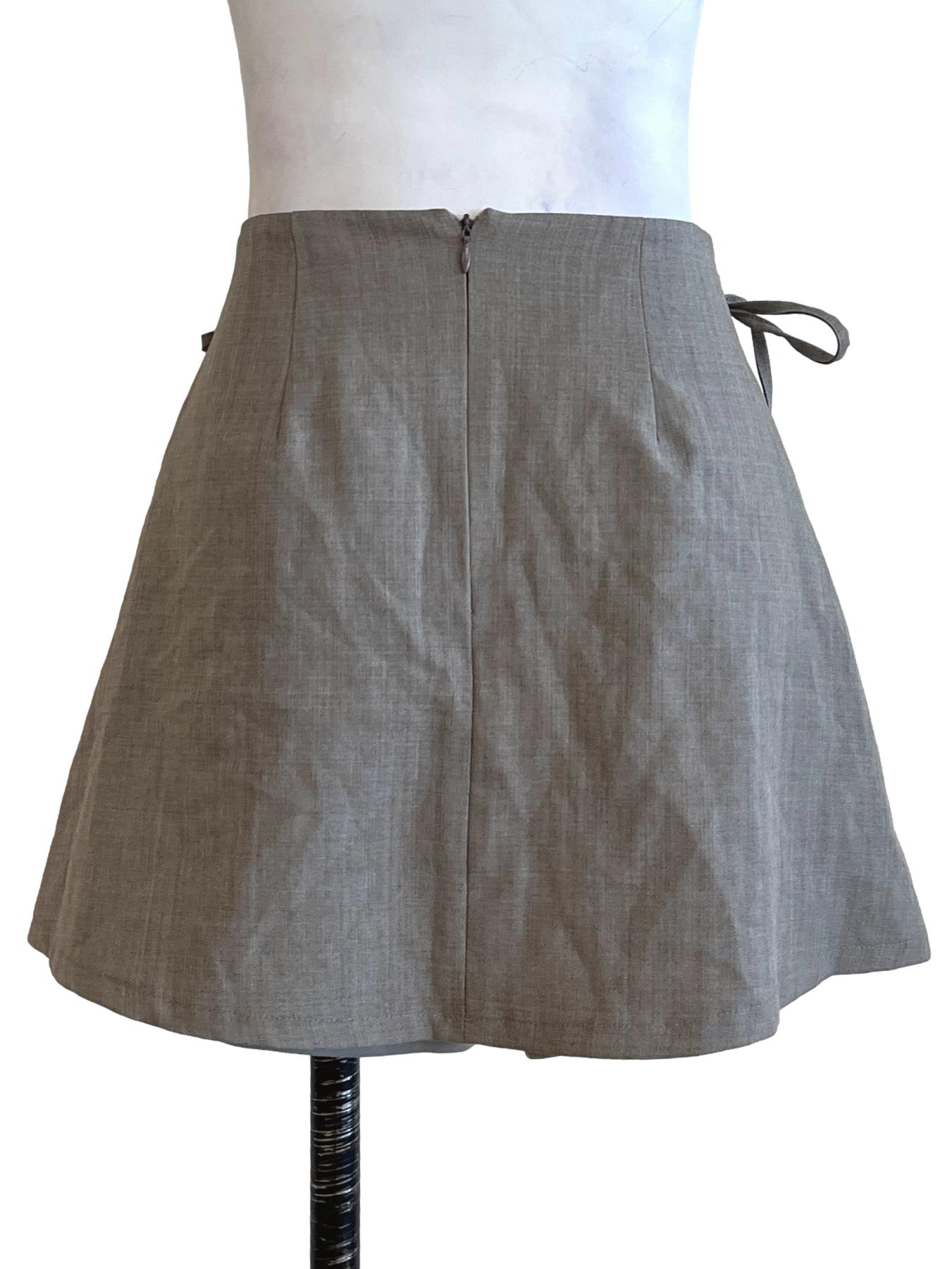 Ash Grey A-Line Skirt