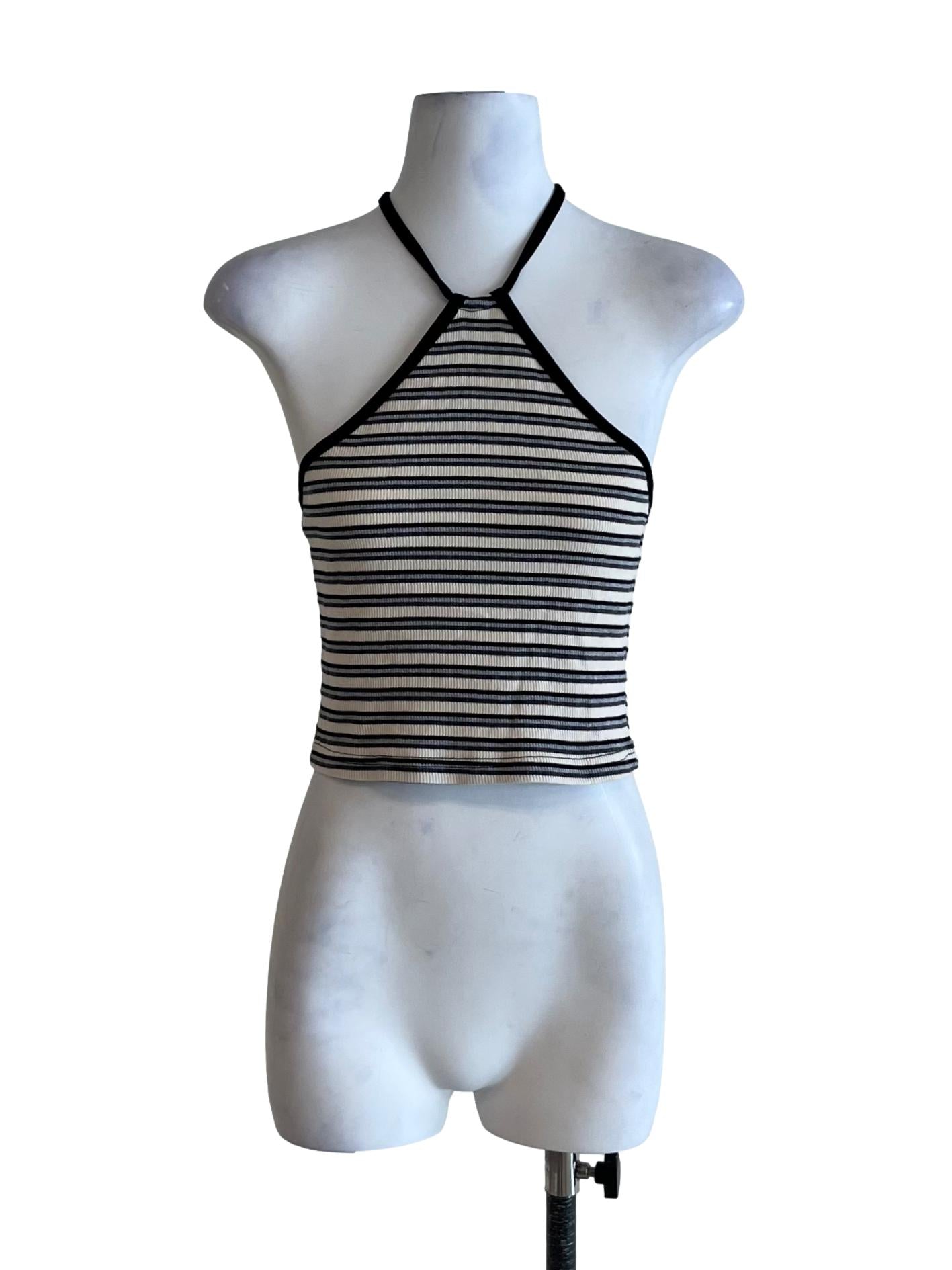 Cream White Bengal Stripe Tank Top