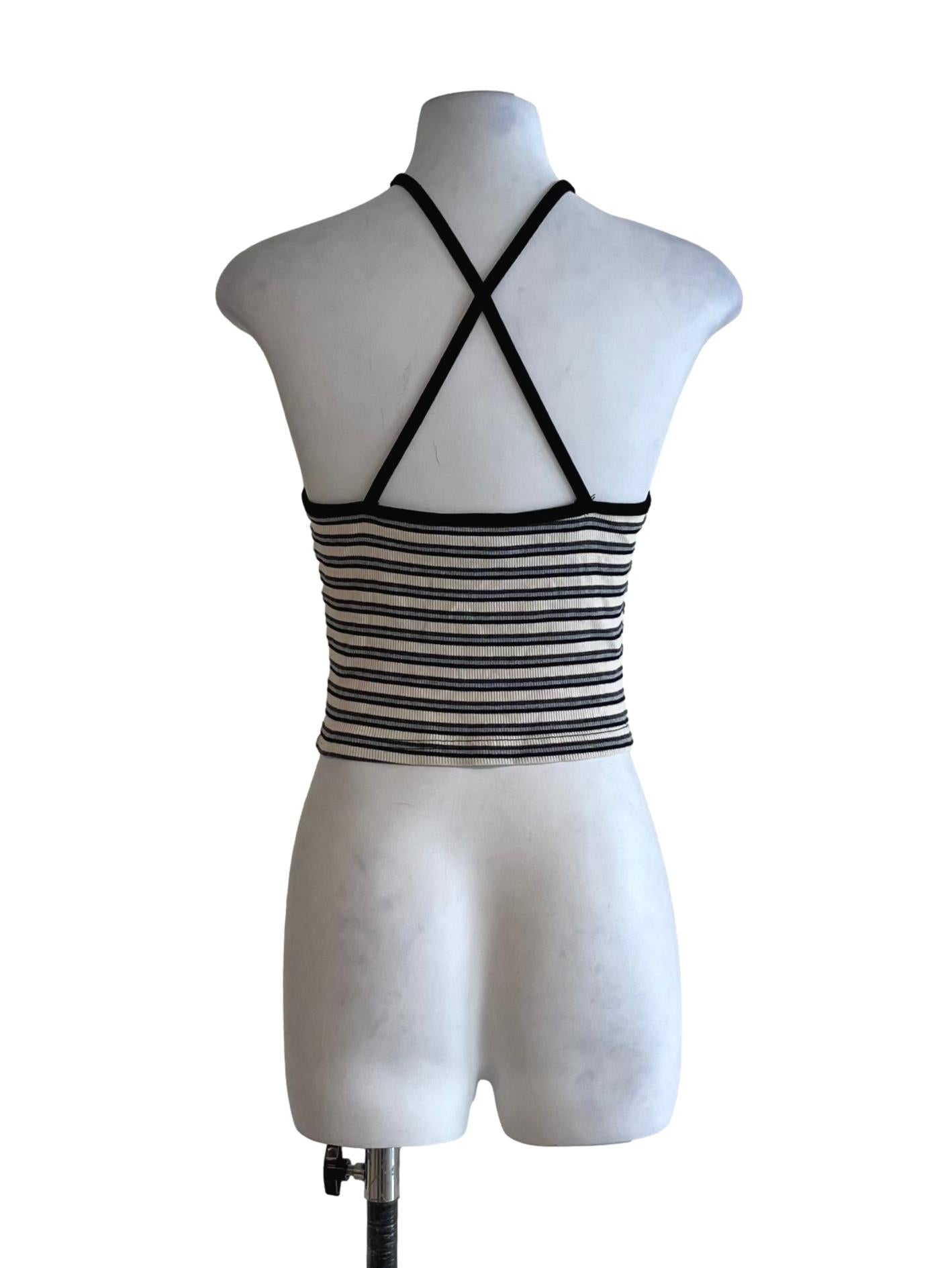Cream White Bengal Stripe Tank Top