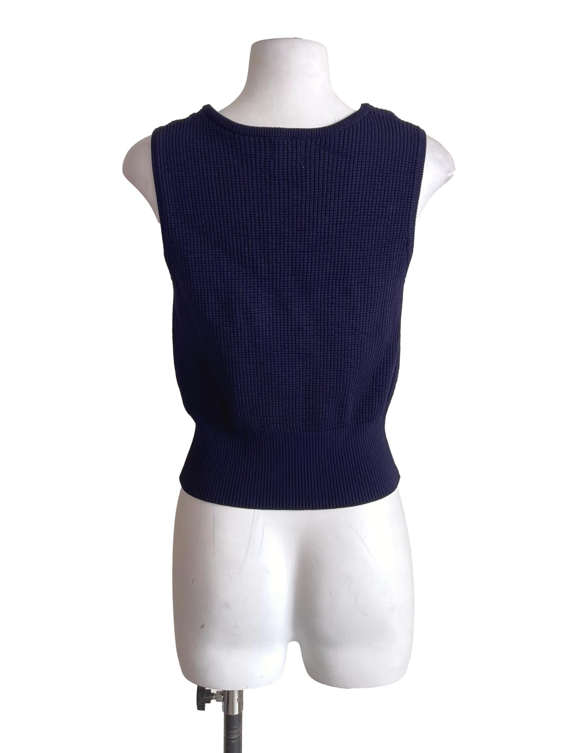 Navy V Neck Knit Vest