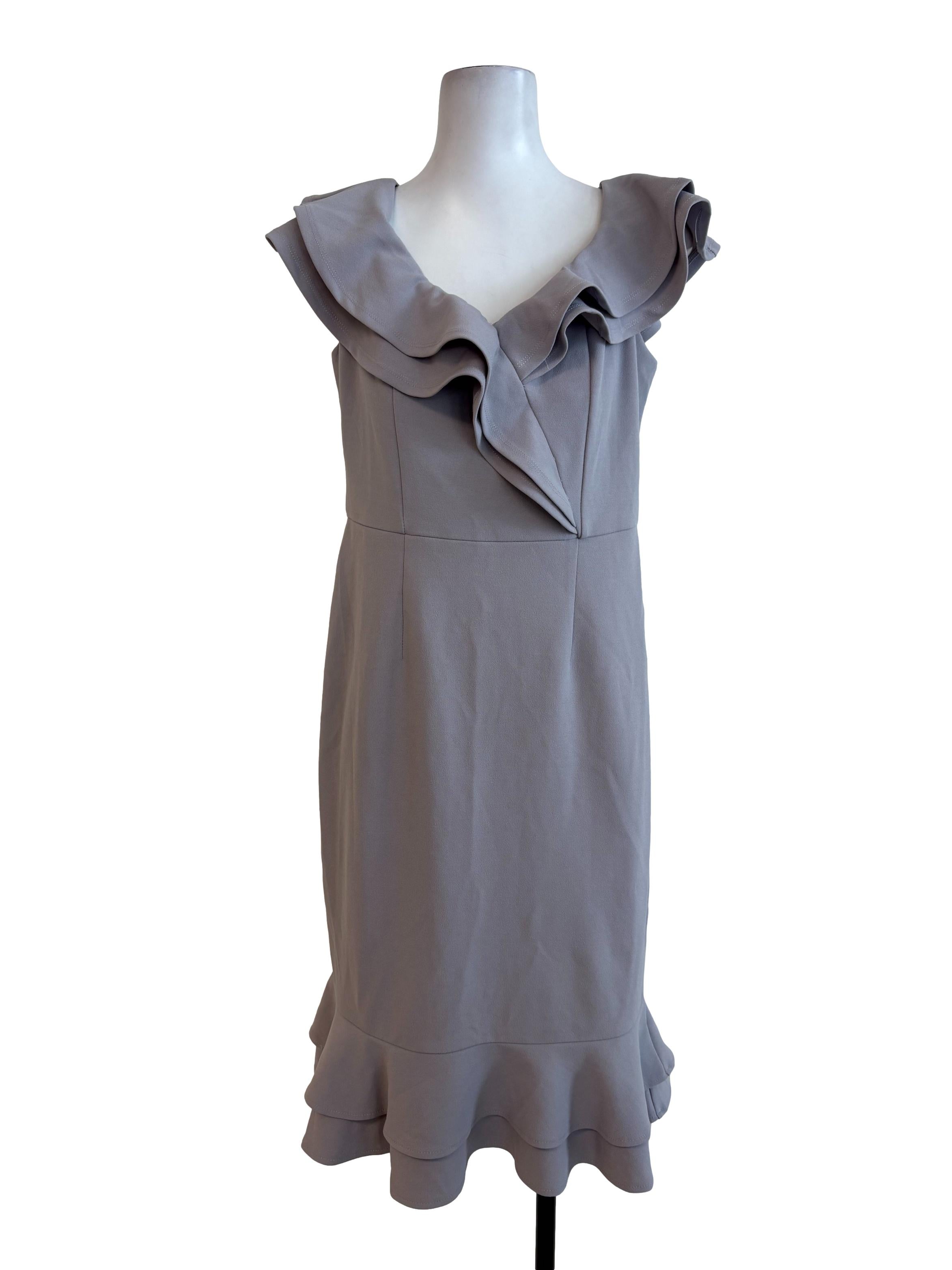 Lavender Ruffled Midi Dress