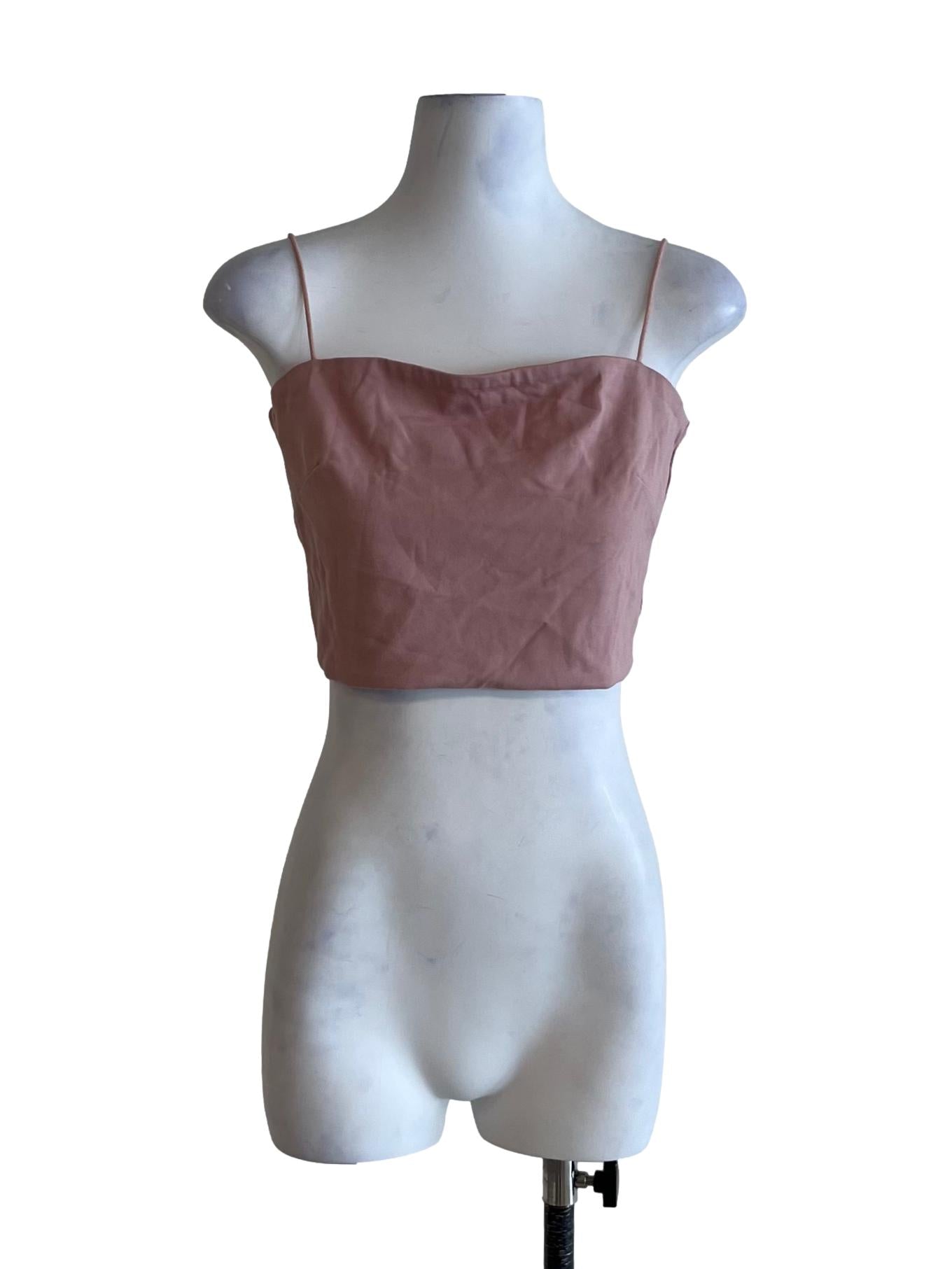 Blush Pink Spaghetti Strap Sleeveless Top