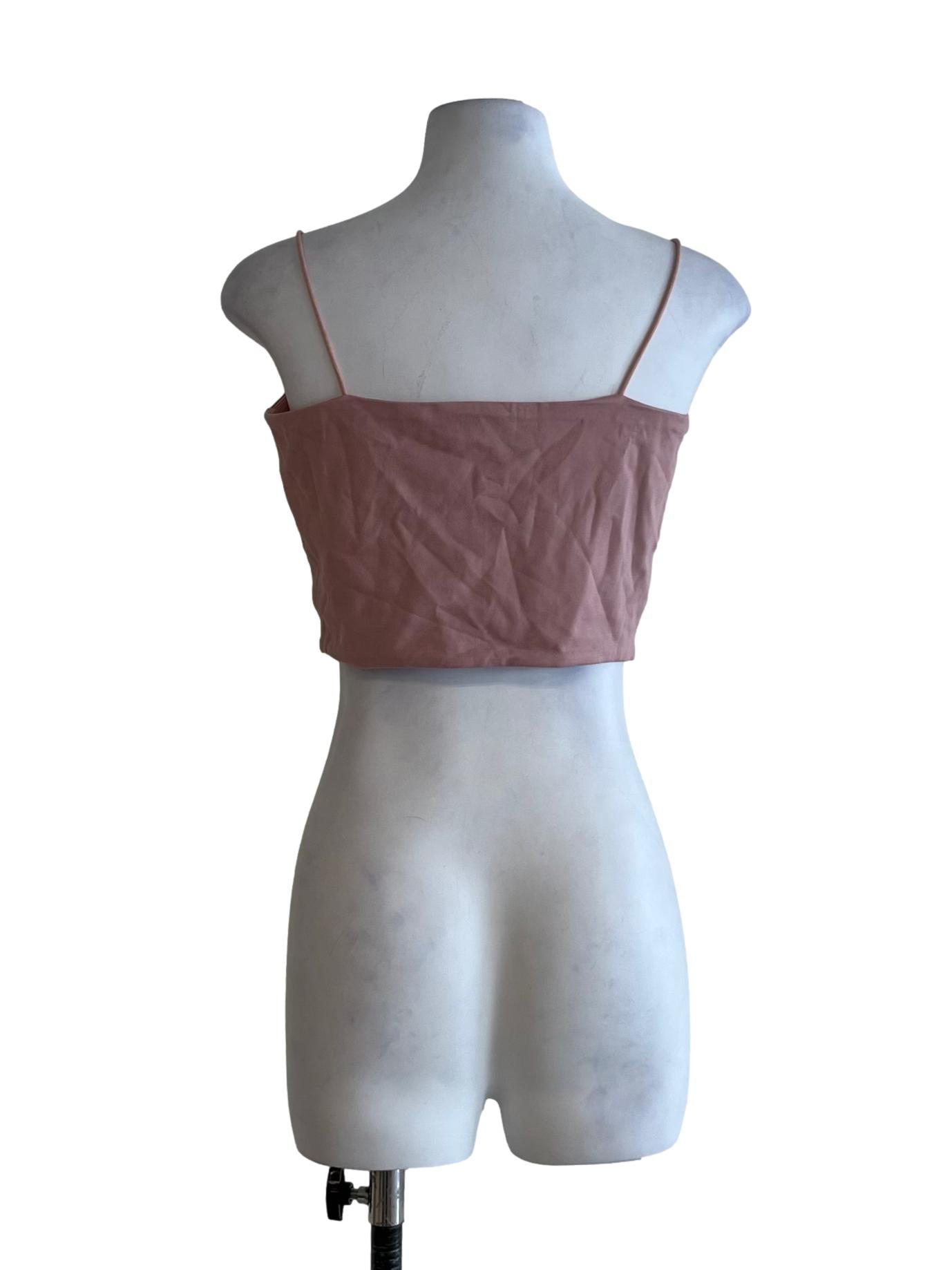 Blush Pink Spaghetti Strap Sleeveless Top