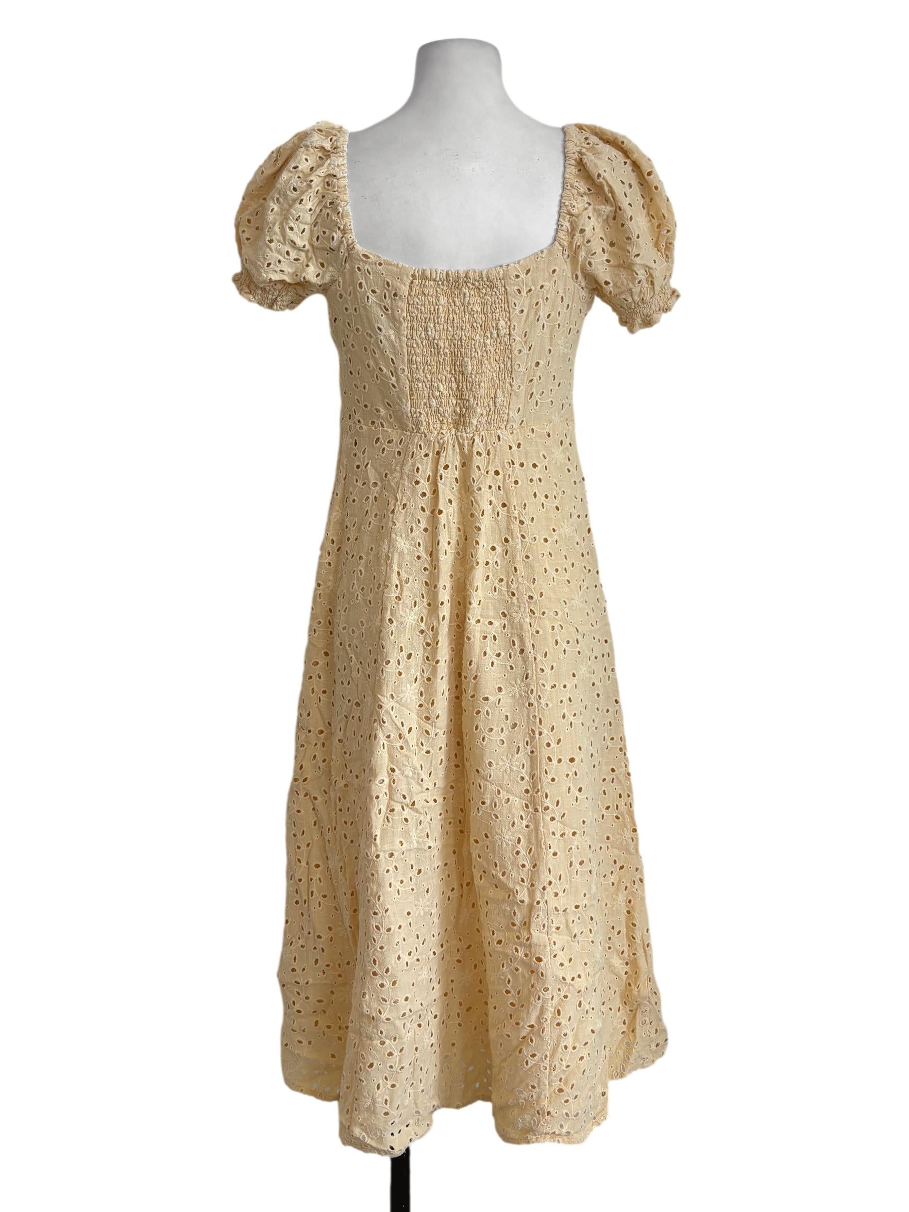 Daffodil Floral Eyelet Empire Dress