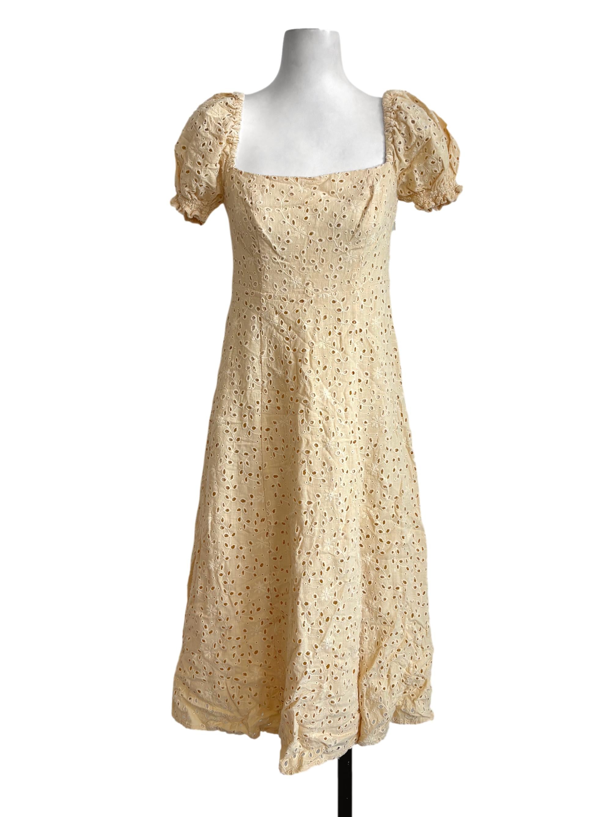 Daffodil Floral Eyelet Empire Dress