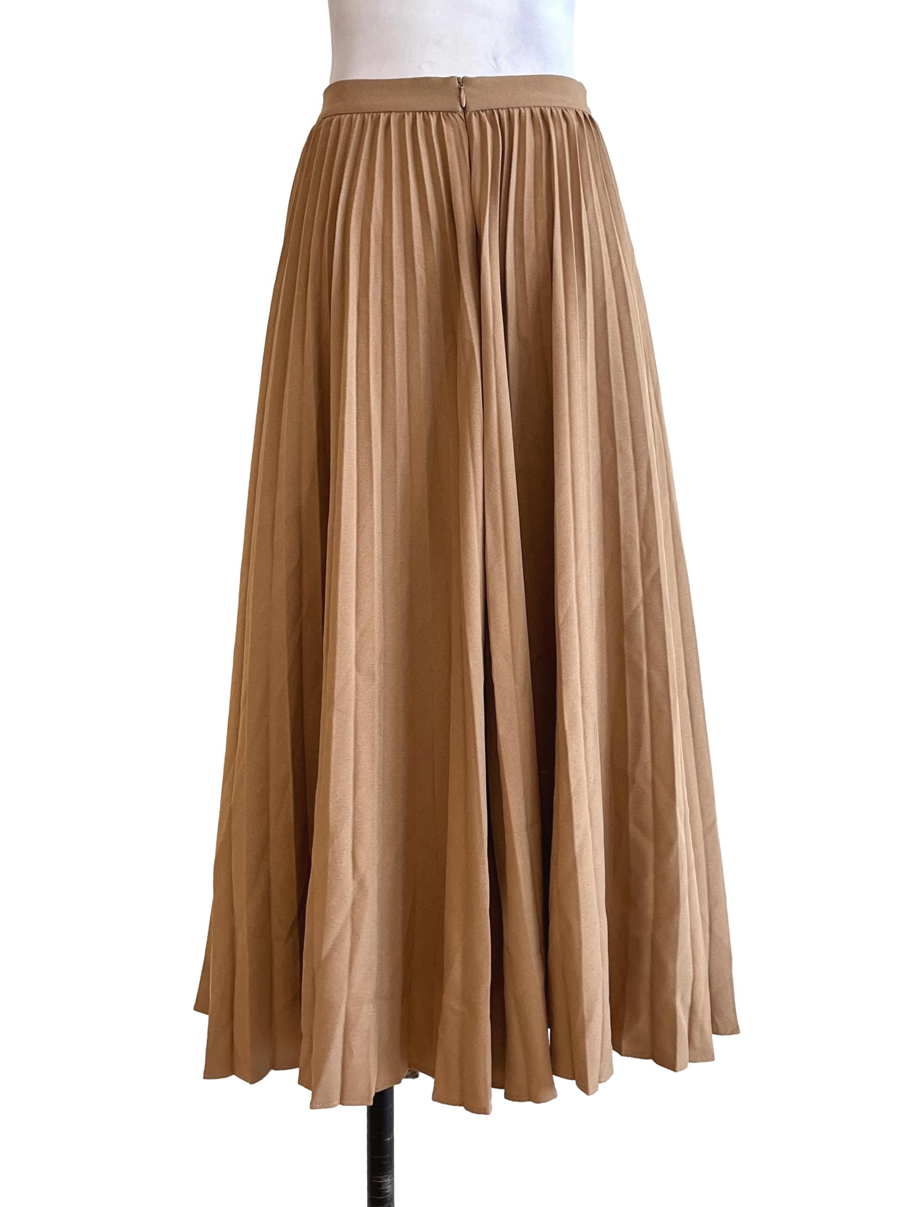 Medallion Yellow Pleated Skirt LB