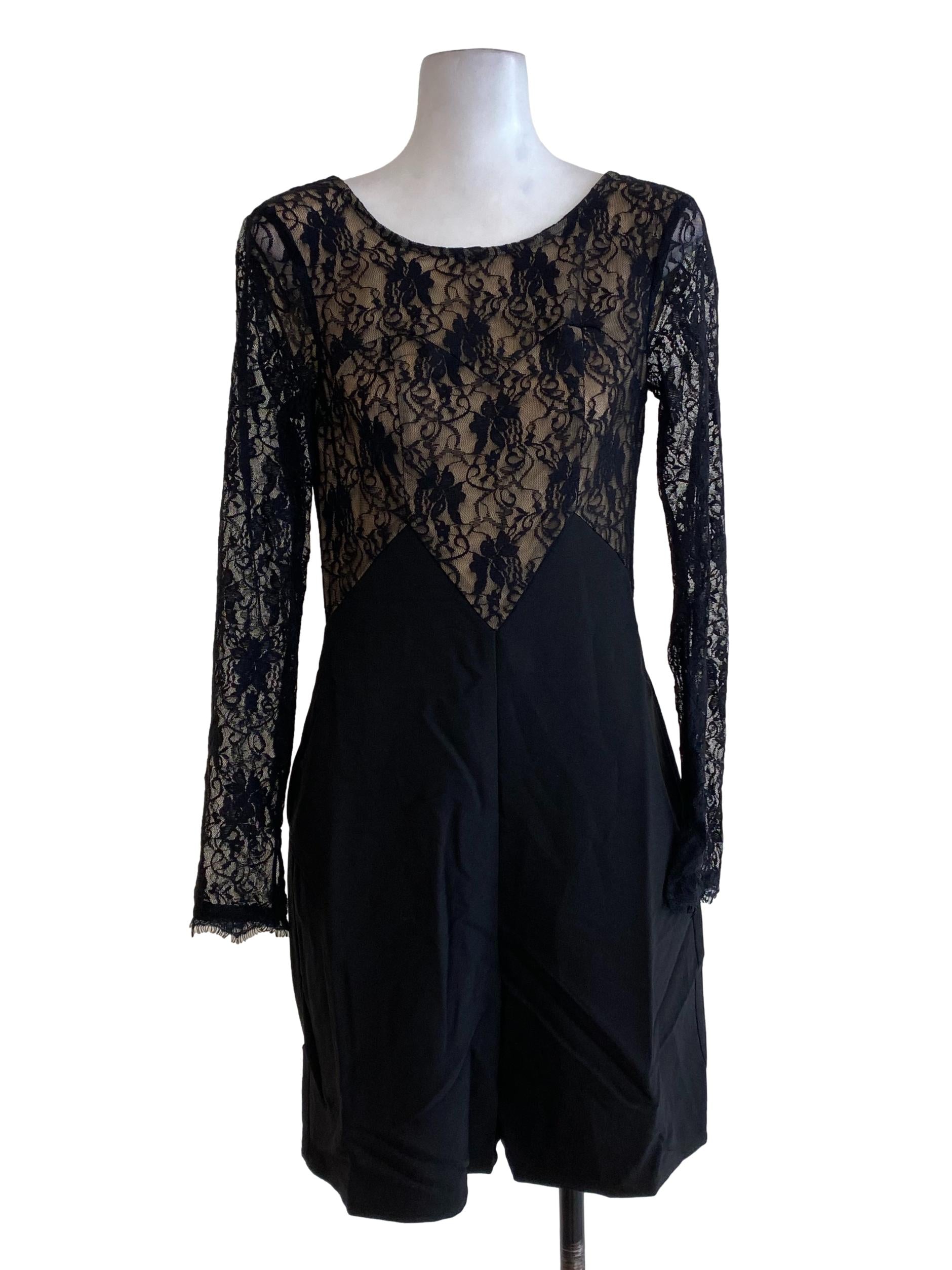 Black Floral Laced Rompers