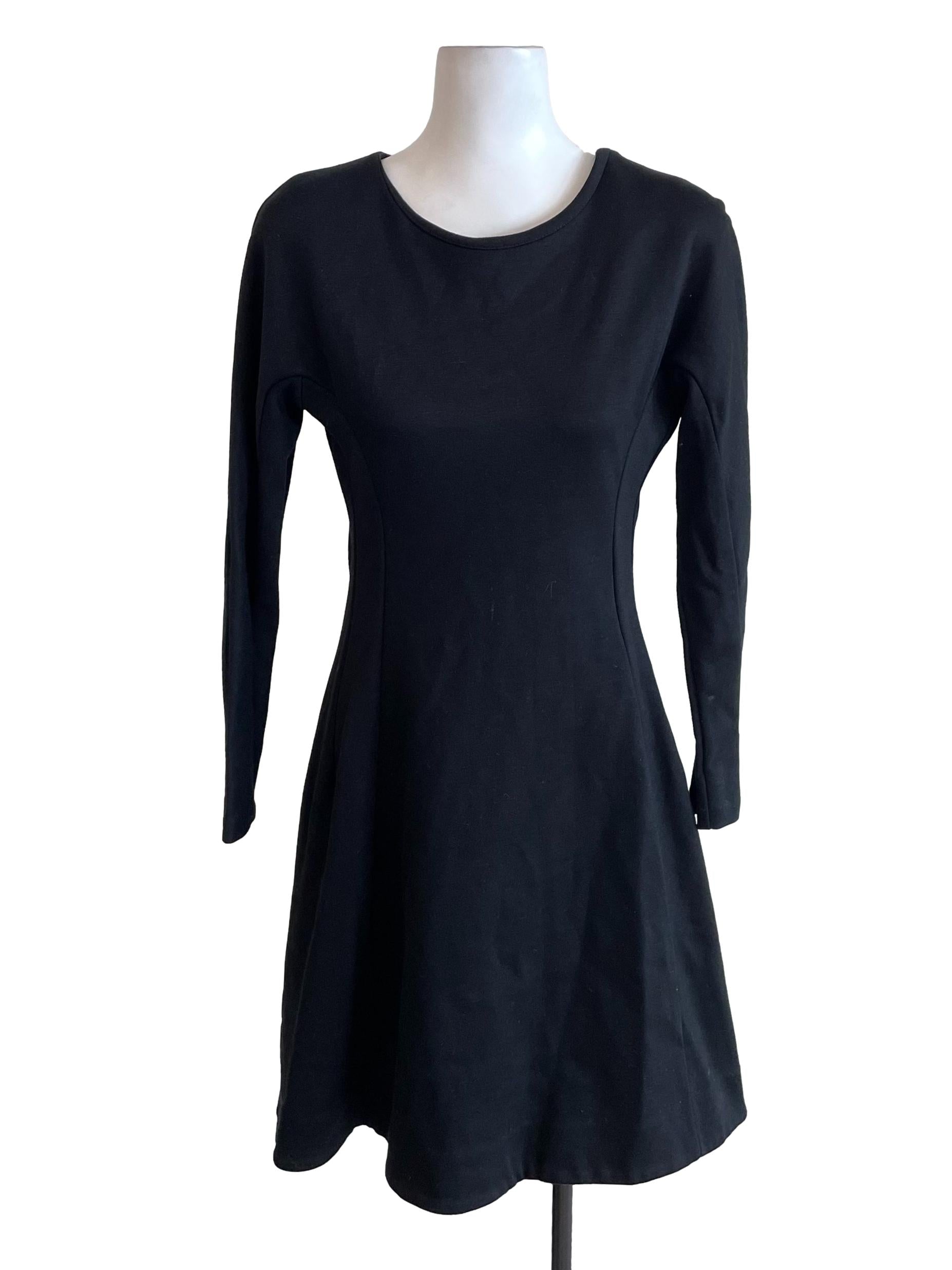 Black Fit A-Line Dress
