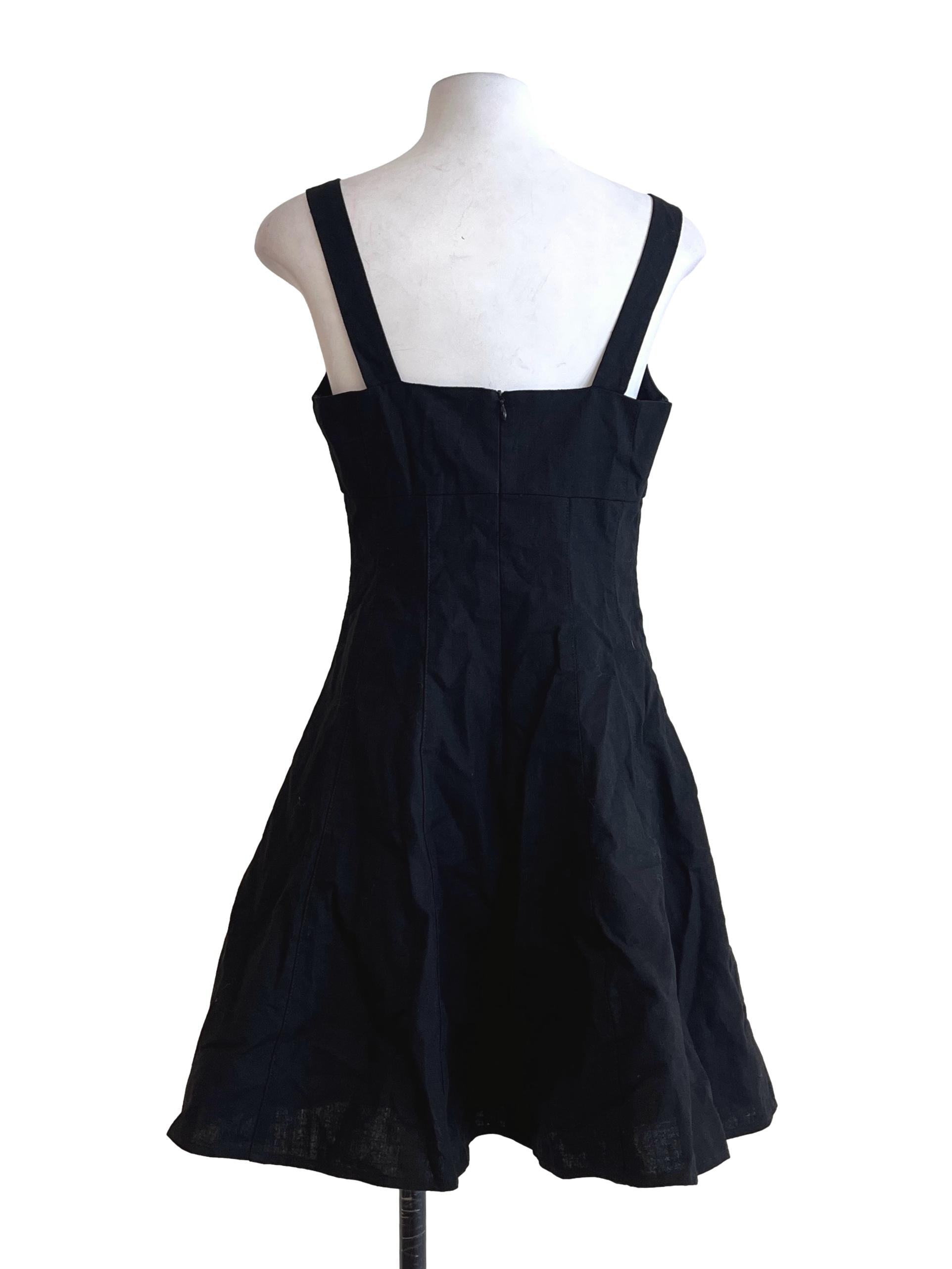 Jet Black  Scoop Sleeveless Dress