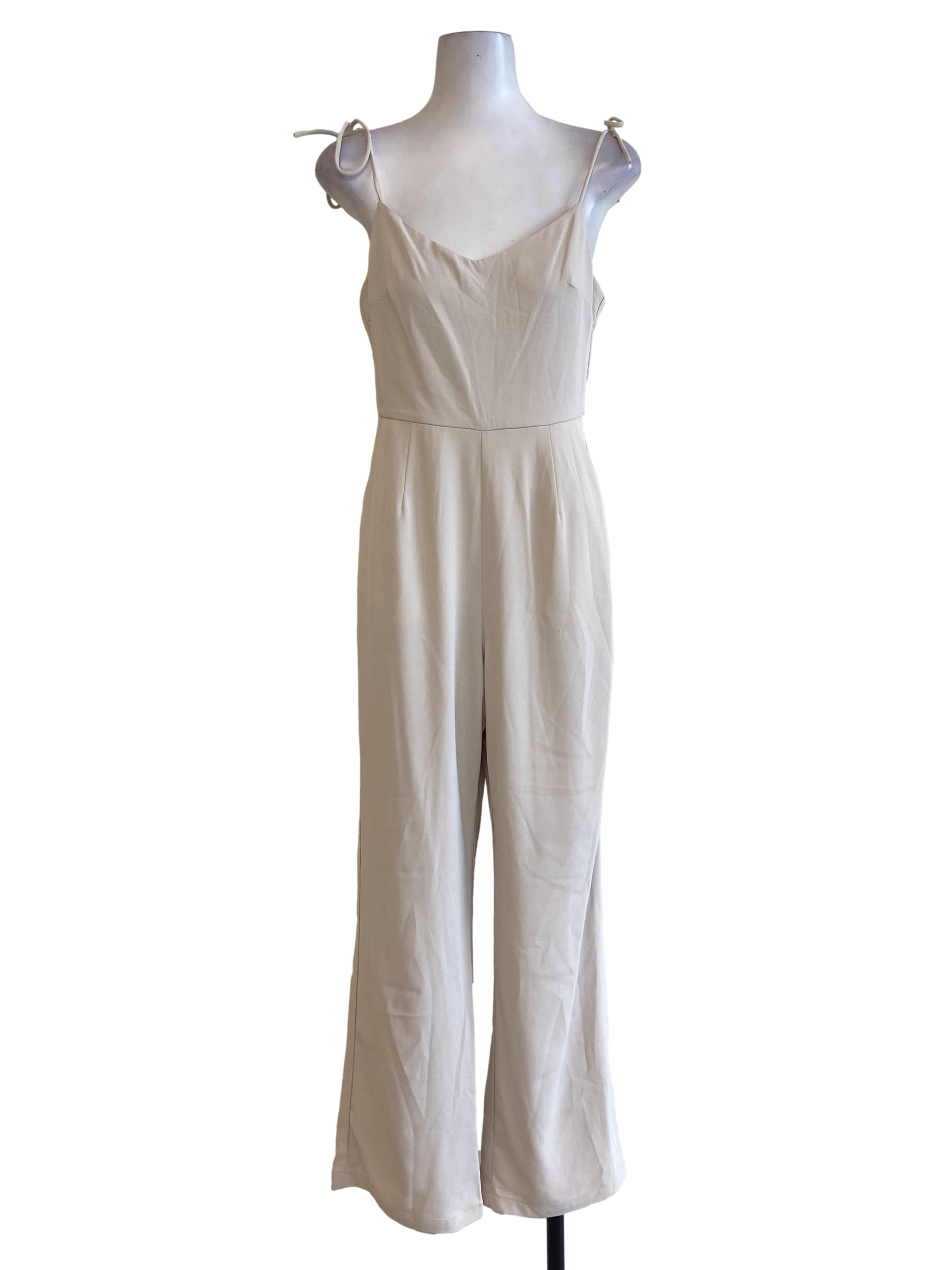 Chiffon Spaghetti Strap Herringbone Silk Jumpsuit