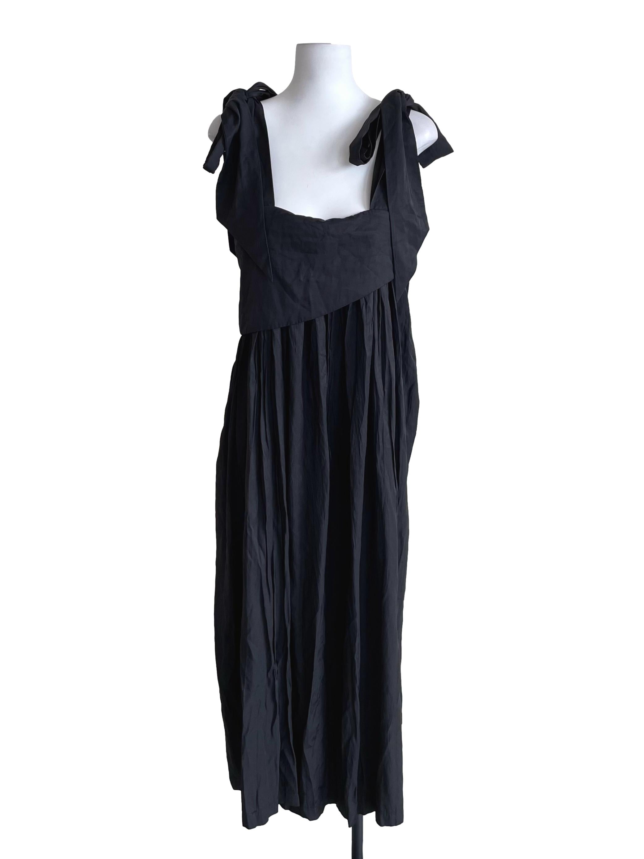 Charcoal Black Draping Tent Dress