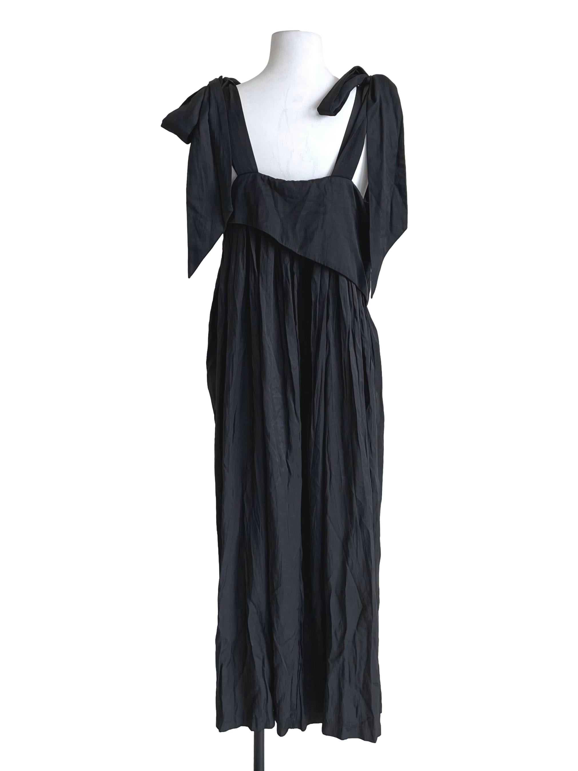 Charcoal Black Draping Tent Dress