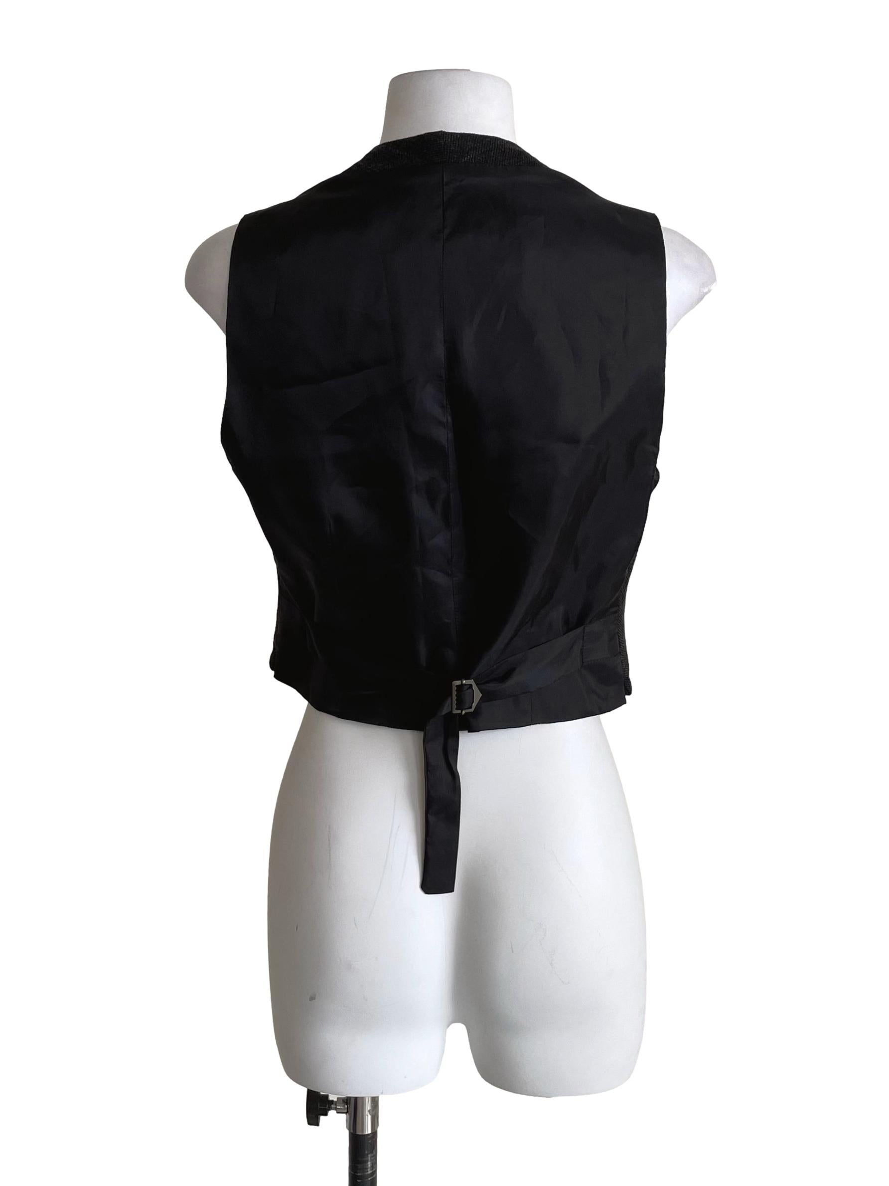 Shadow Grey Double Fabric Suit Vest