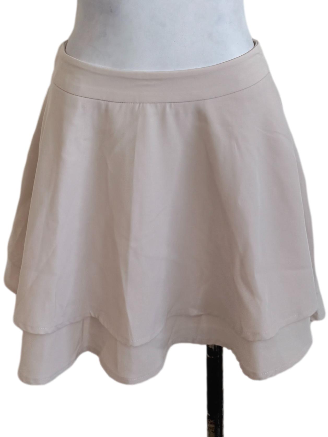 Cream White Circle Skirt