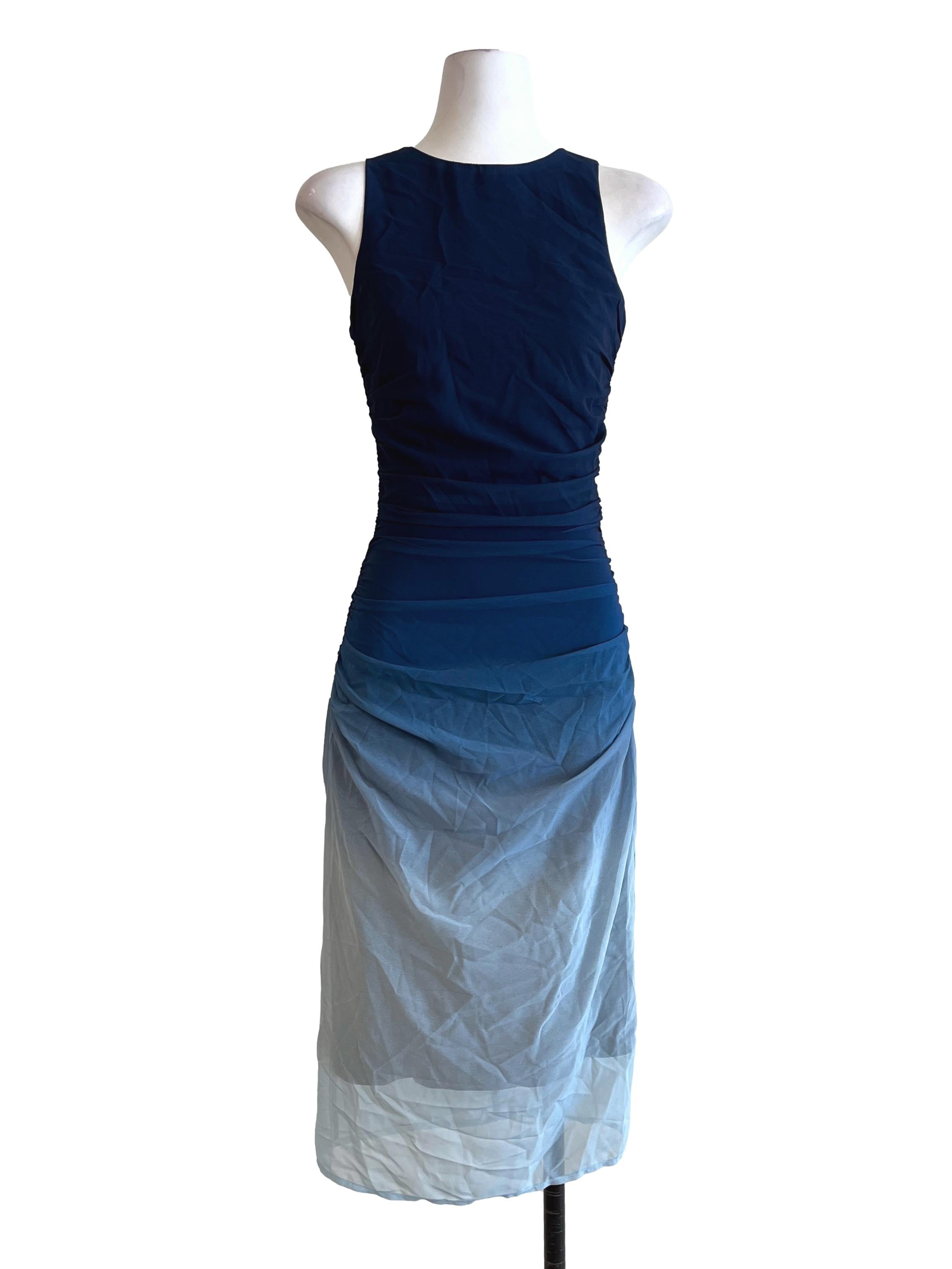 Denim Blue Halter Bodycon Dress