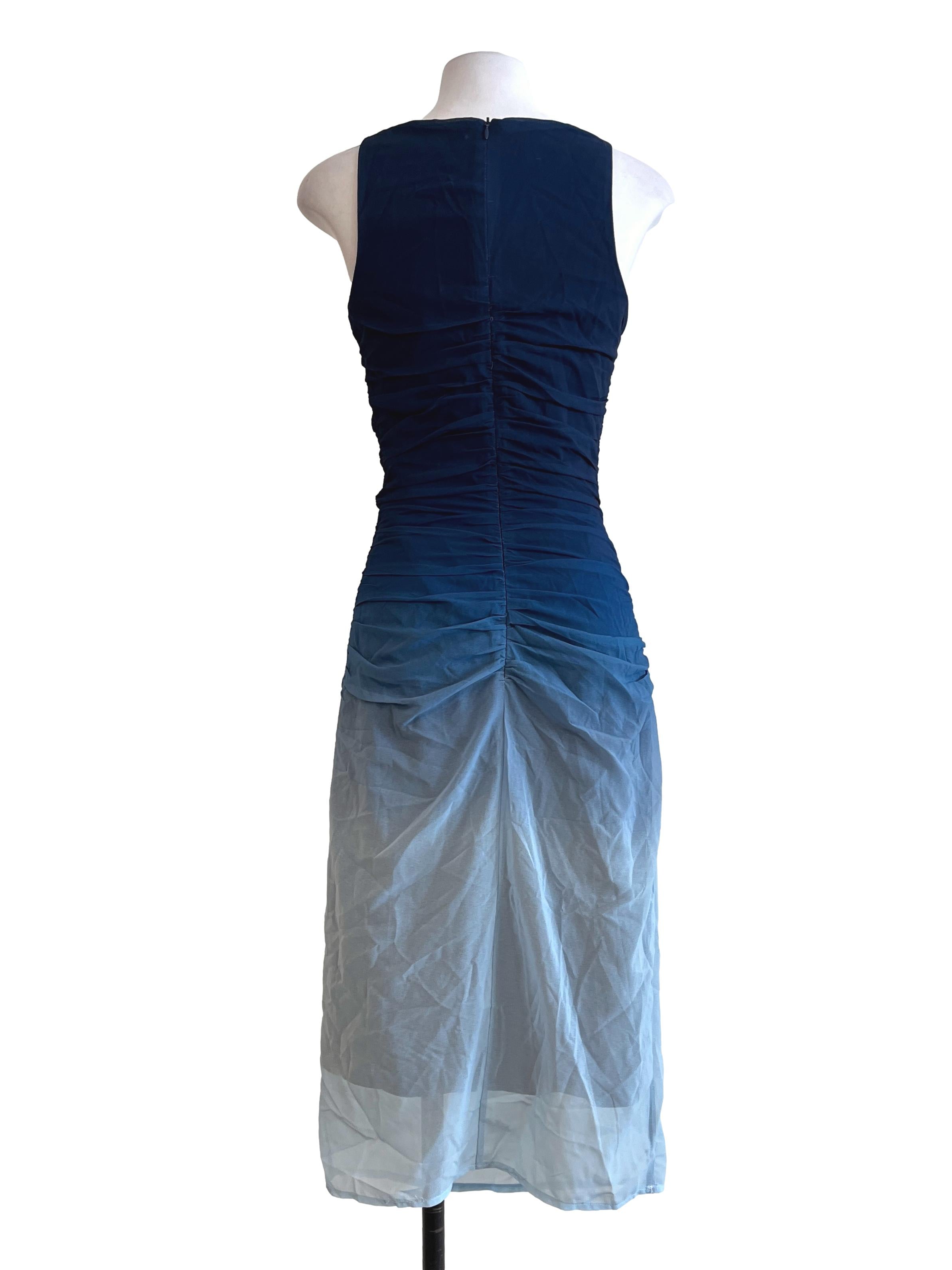 Denim Blue Halter Bodycon Dress